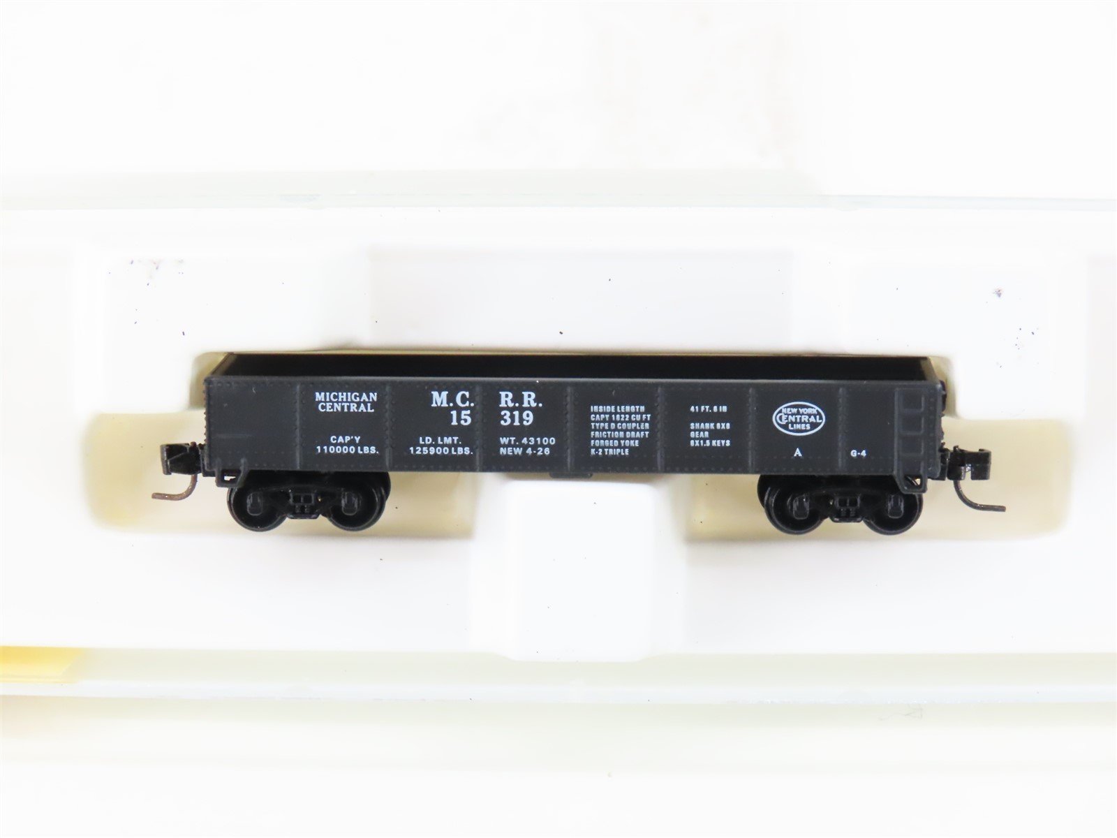 Z Scale Kadee Micro-Trains MTL 14307-2 MCRR NYC Michigan Central Gondola #15319