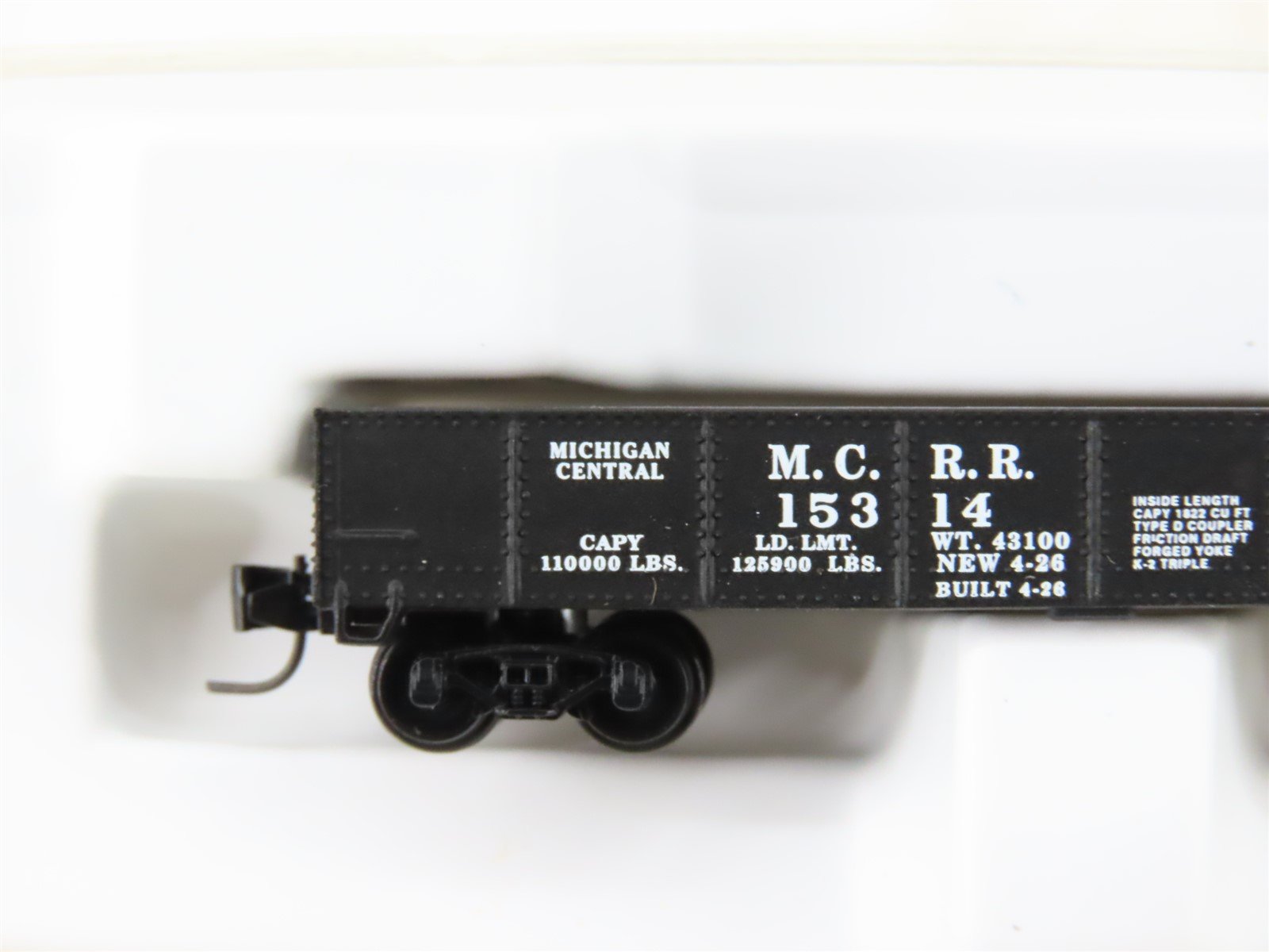 Z Scale Micro-Trains MTL 14307-2 MCRR NYC Michigan Central Gondola #15314