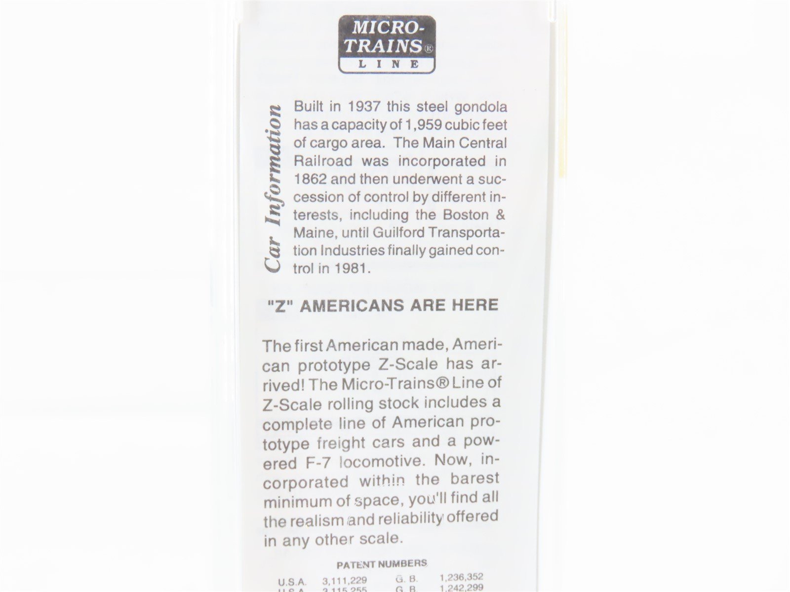 Z Scale Micro-Trains MTL 14308-2 MEC Maine Central Pine Tree Route Gondola #3203