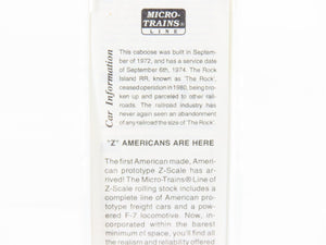Z Scale Micro-Trains MTL 14704 RI Rock Island Caboose #17604