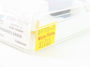 Z Scale Kadee Micro-Trains MTL 14701-2 PRR Pennsylvania Caboose #477618