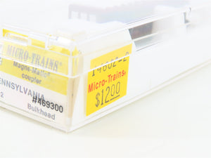 Z Scale Kadee Micro-Trains MTL 14602-2 PRR Pennsylvania Bulkhead Flat Car 469300