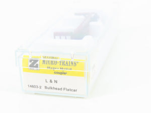 Z Scale Kadee Micro-Trains MTL 14603-2 L&N Bulkhead Flat Car #20514