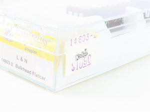 Z Scale Kadee Micro-Trains MTL 14603-2 L&N Bulkhead Flat Car #20514