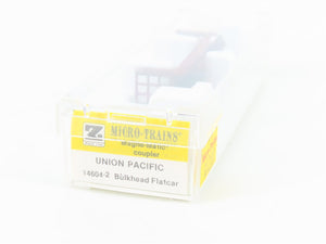 Z Scale Kadee Micro-Trains MTL 14604-2 UP Union Pacific Bulkhead Flat Car #15028