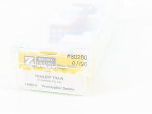 Z Scale Micro-Trains MTL 14605-2 TTPX Trailer Train 40' Bulkhead Flat Car #80280