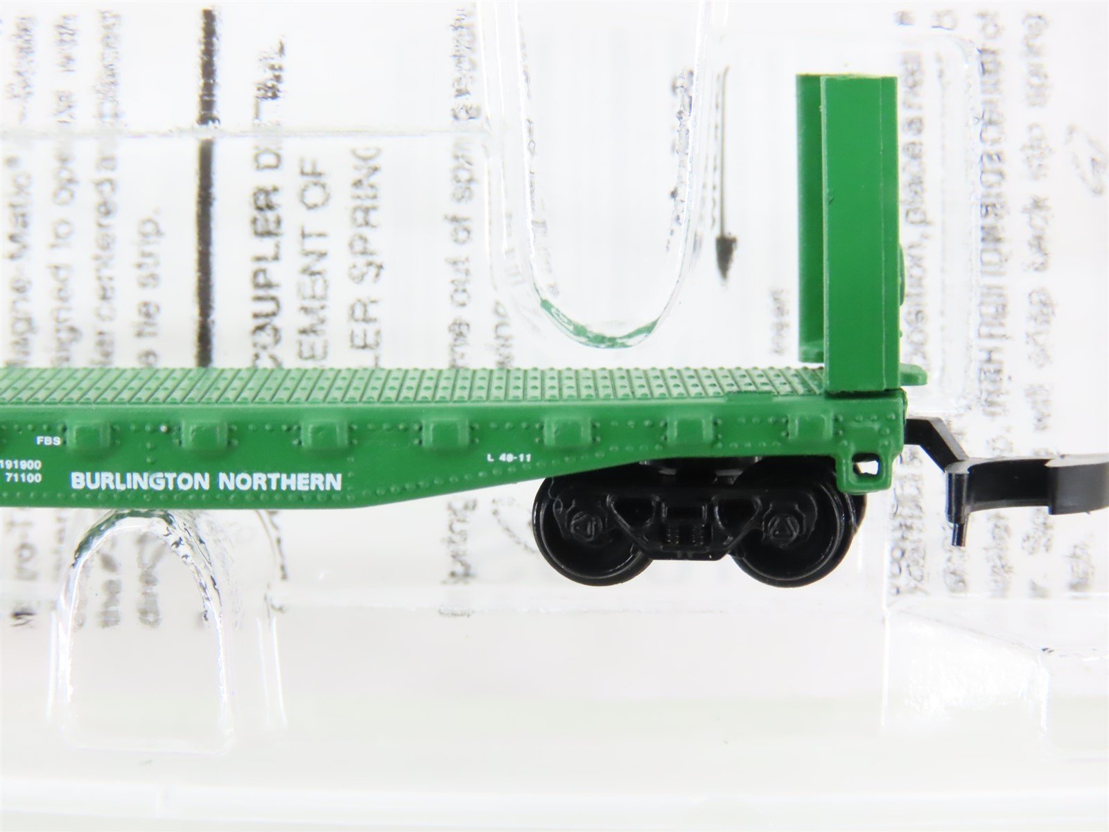 Z Micro-Trains MTL 14607 BN Burlington Northern 40' Bulkhead Flat Car #616049