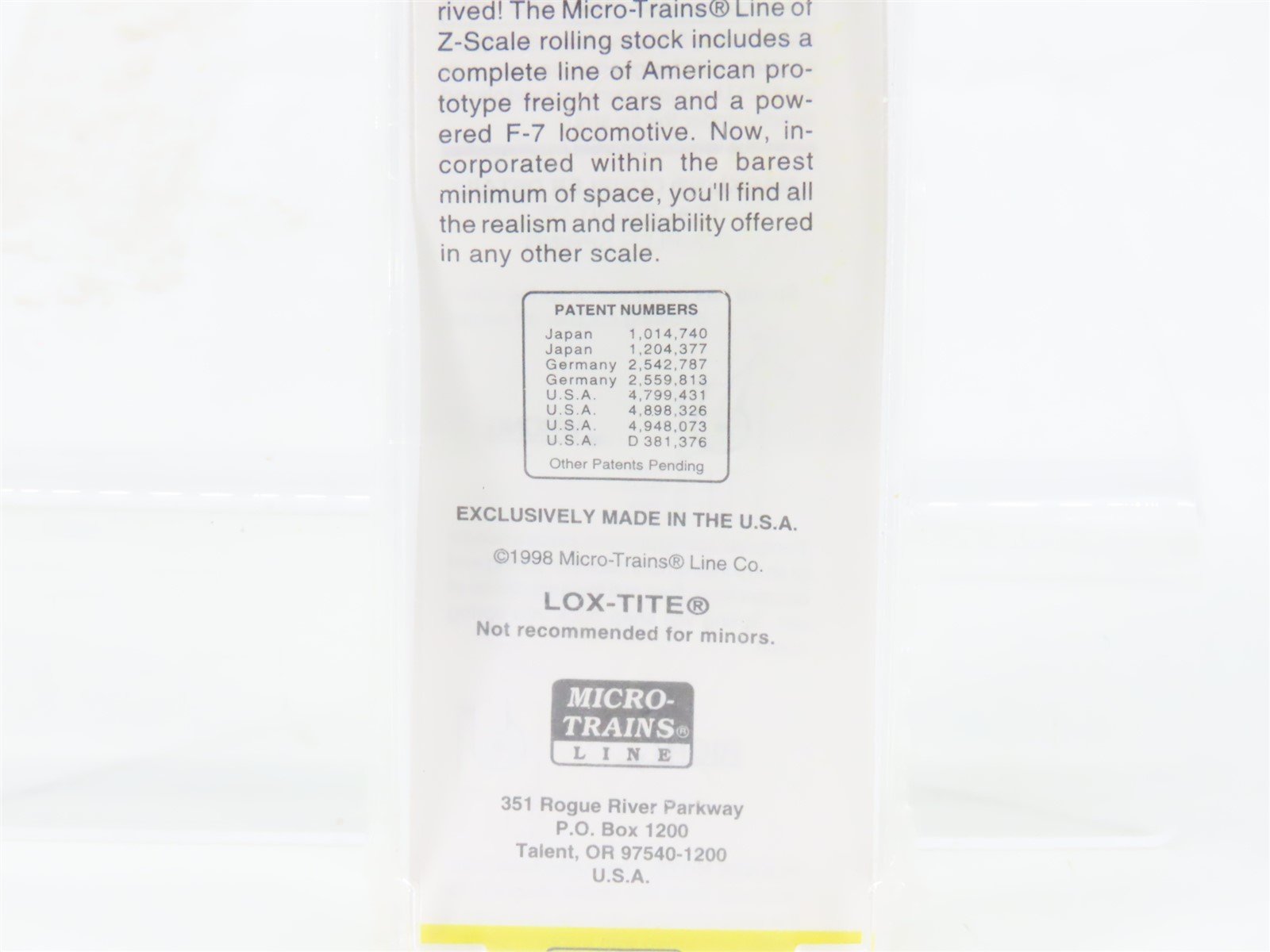Z Scale Micro-Trains MTL 14508-2 BN Burlington Northern Flat Car #612765