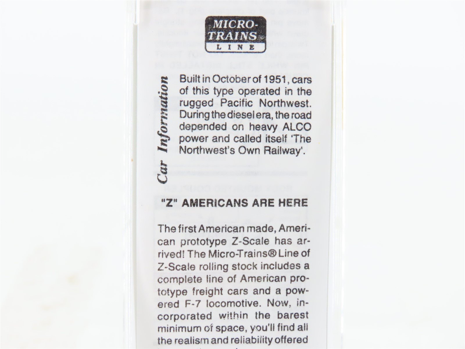 Z Micro-Trains MTL 14506-2 SP&S Spokane Portland & Seattle 50' Flat Car #34034