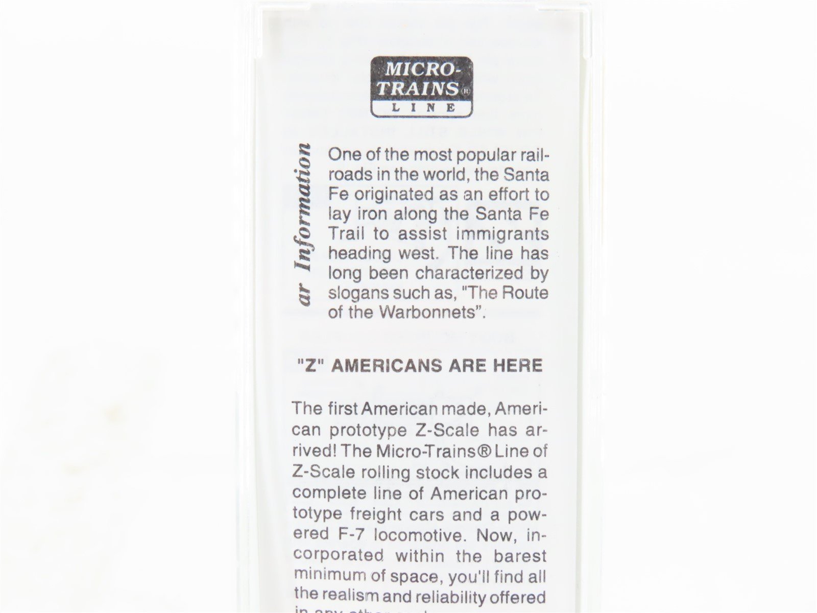 Z Micro-Trains MTL 14502-2 ATSF Atchison Topeka Santa Fe 50' Flat Car #90823