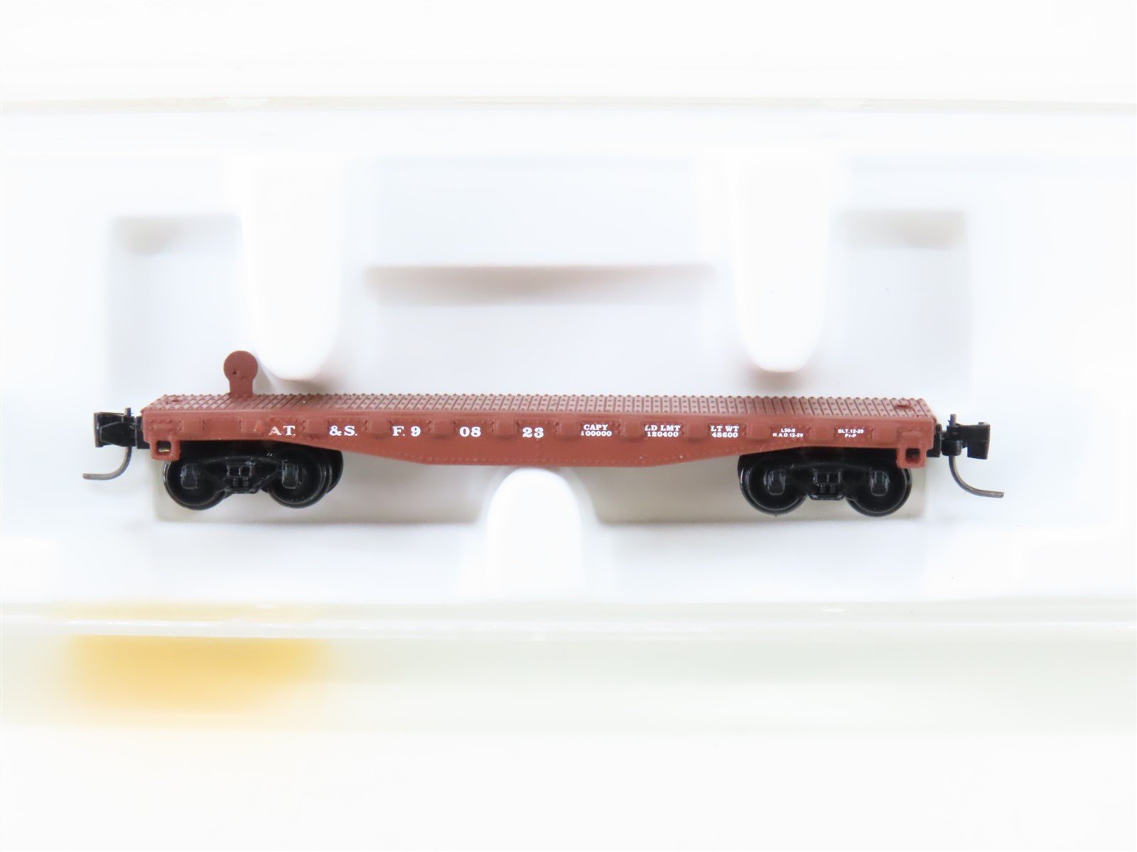 Z Micro-Trains MTL 14502-2 ATSF Atchison Topeka Santa Fe 50' Flat Car #90823