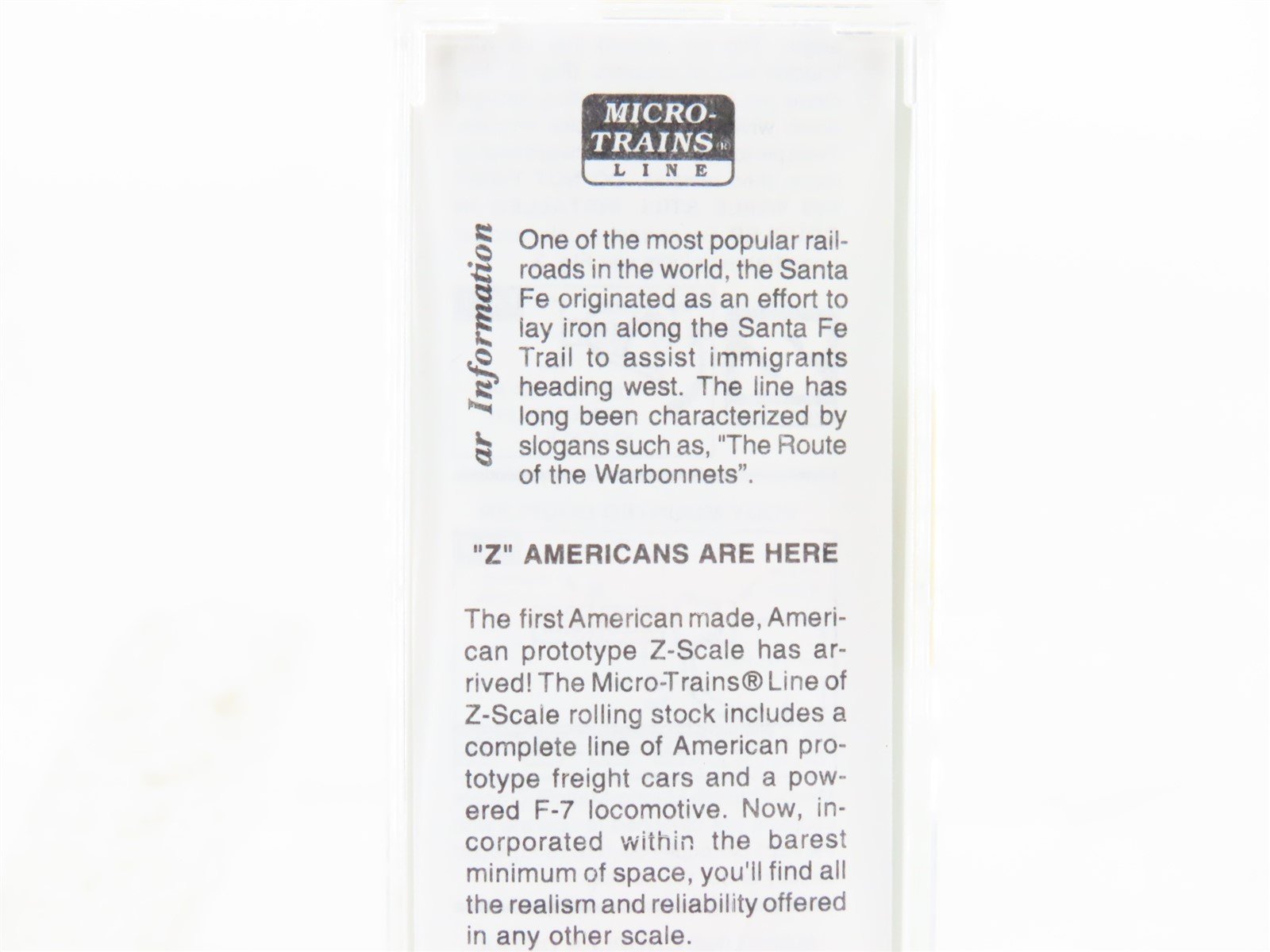 Z Micro-Trains MTL 14502-2 ATSF Atchison Topeka Santa Fe 50' Flat Car #90823