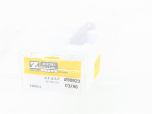 Z Micro-Trains MTL 14502-2 ATSF Atchison Topeka Santa Fe 50' Flat Car #90823