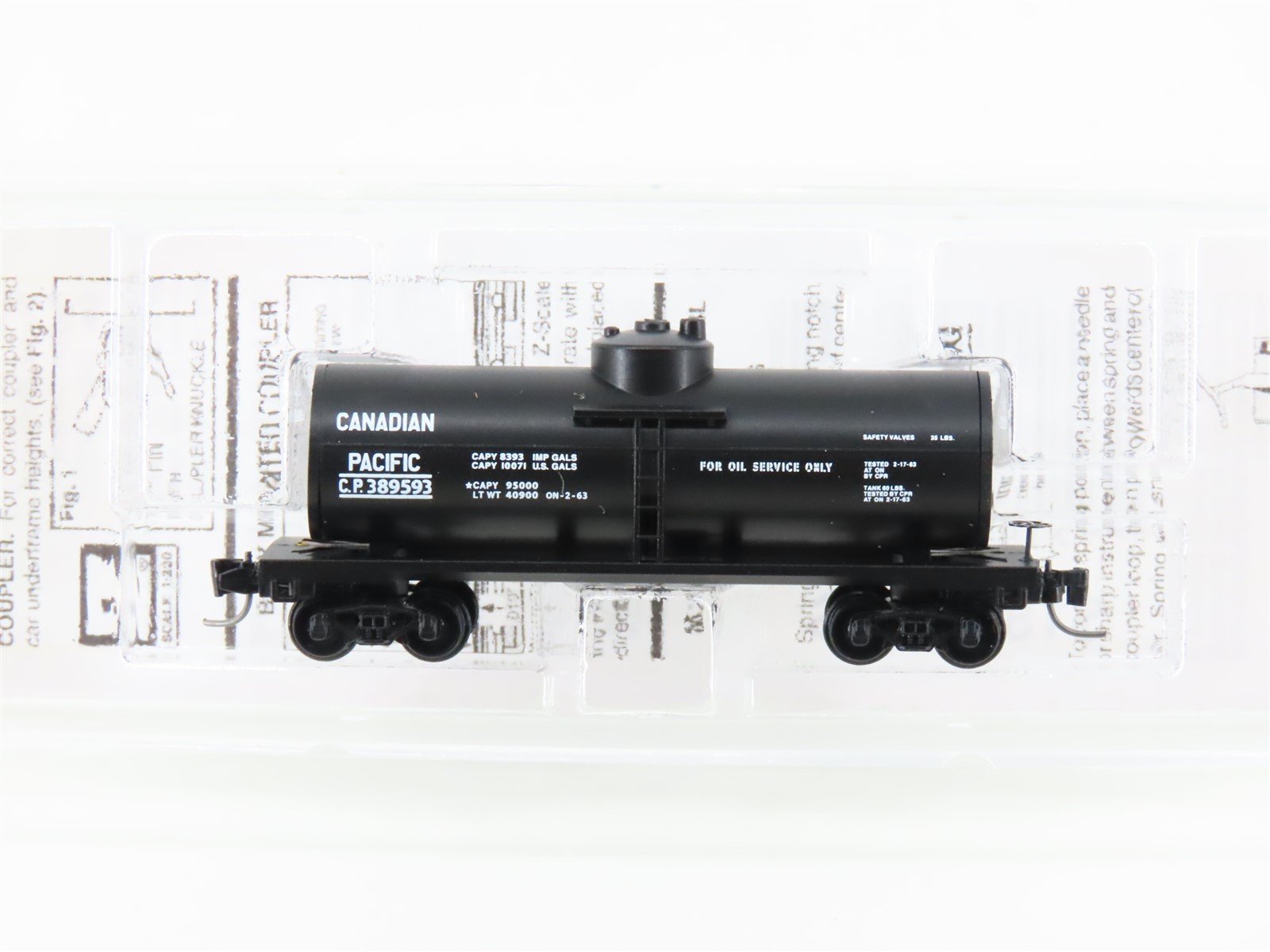 Z Micro-Trains MTL 14420-2 CP Canadian Pacific 39' Single Dome Tank Car #389593