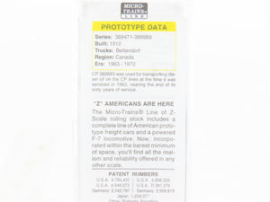 Z Micro-Trains MTL 14420-2 CP Canadian Pacific 39' Single Dome Tank Car #389593