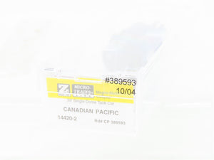 Z Micro-Trains MTL 14420-2 CP Canadian Pacific 39' Single Dome Tank Car #389593