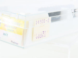 Z Scale Kadee Micro-Trains MTL 14501-2 MKT Missouri Kansas Texas Flat Car #13445