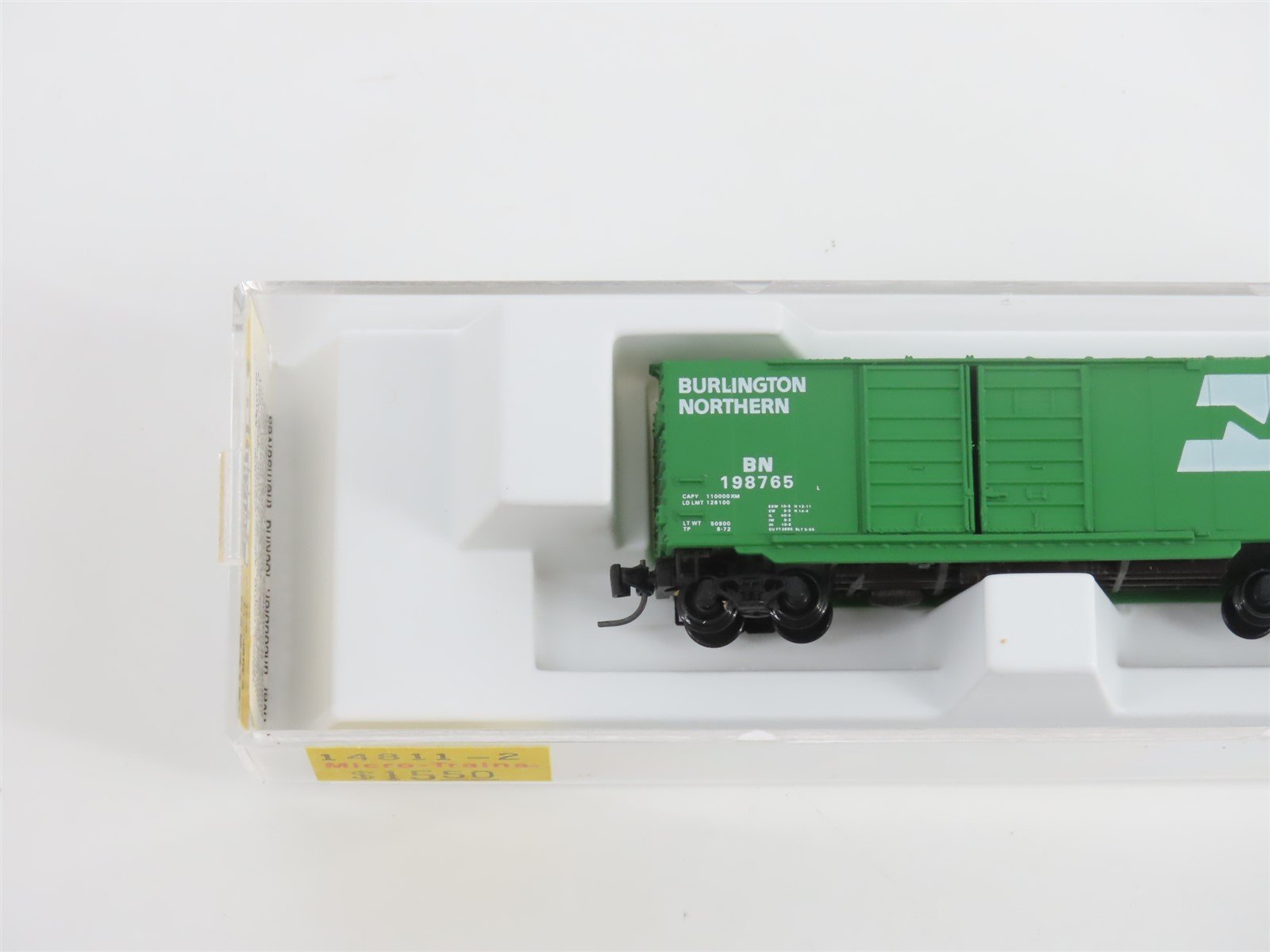 Z Scale Micro-Trains MTL 14811-2 BN Burlington Northern 40' Box Car #198765