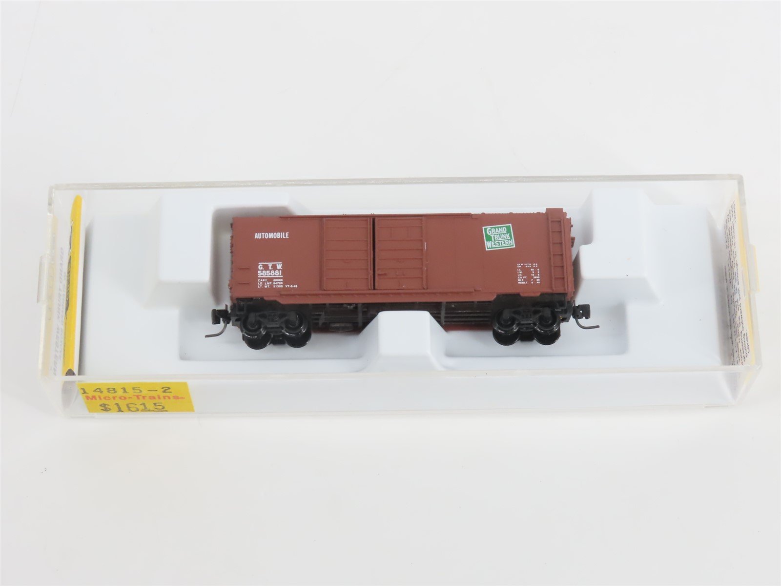 Z Scale Micro-Trains MTL 14815-2 GTW Grand Trunk Western 40' Box Car #585881