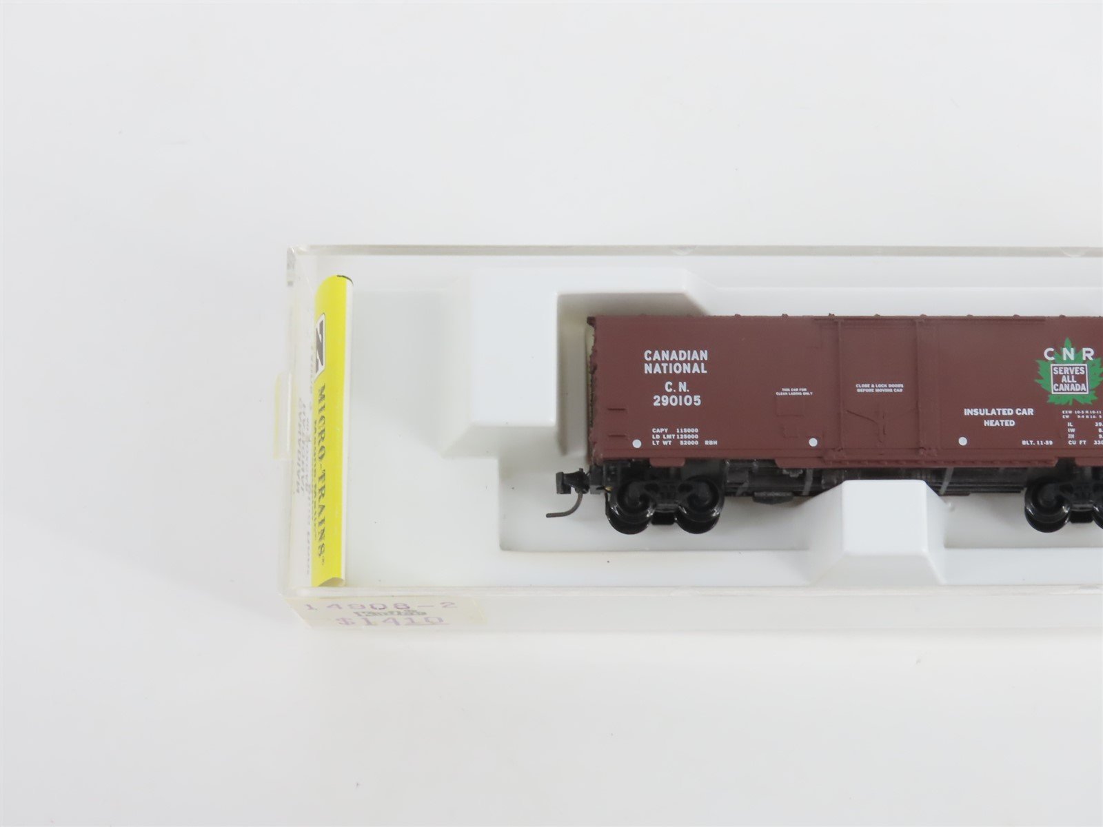 Z Kadee Micro-Trains MTL 14908-2 CN Canadian National 40' Box Car #290105