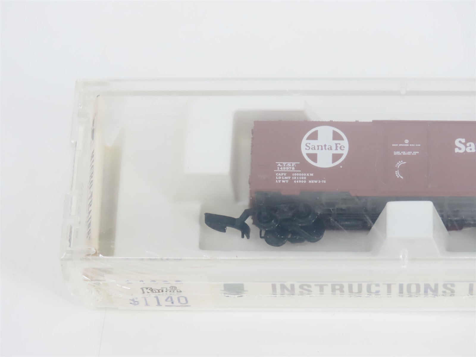 Z Kadee Micro-Trains MTL 14906 ATSF Santa Fe 40' Plug Door Box Car #149978