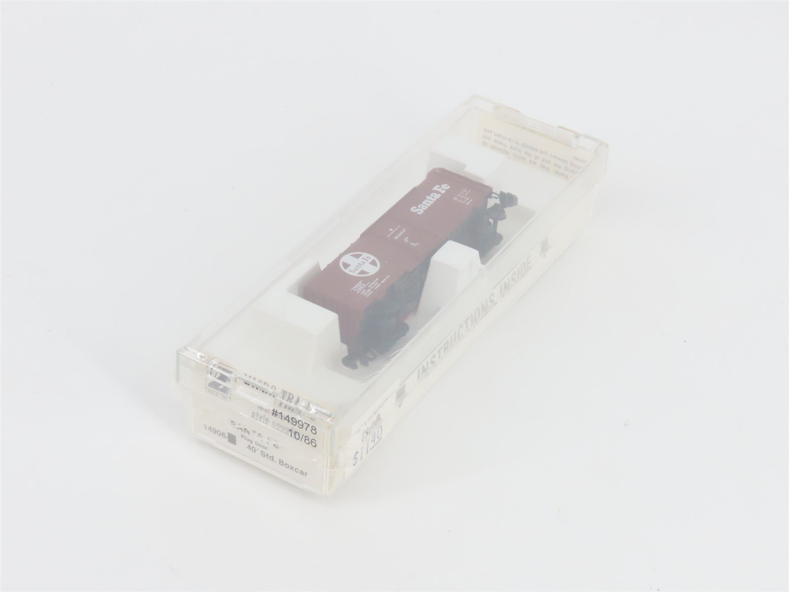 Z Kadee Micro-Trains MTL 14906 ATSF Santa Fe 40' Plug Door Box Car #149978