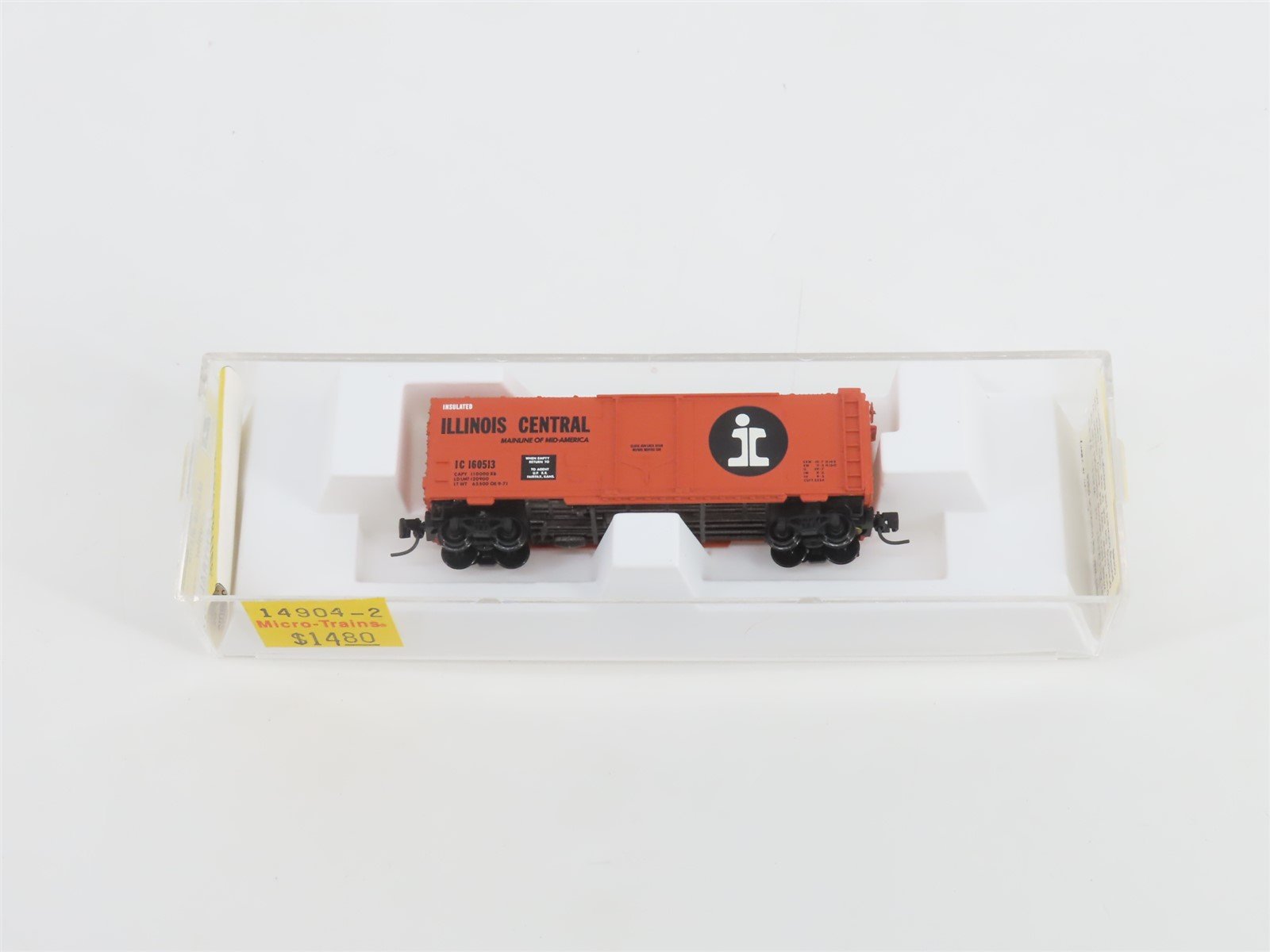 Z Scale Kadee Micro-Trains MTL 14904-2 IC Illinois Central 40' Box Car #160513