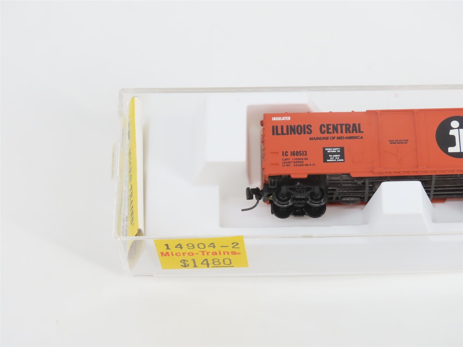 Z Scale Kadee Micro-Trains MTL 14904-2 IC Illinois Central 40' Box Car #160513