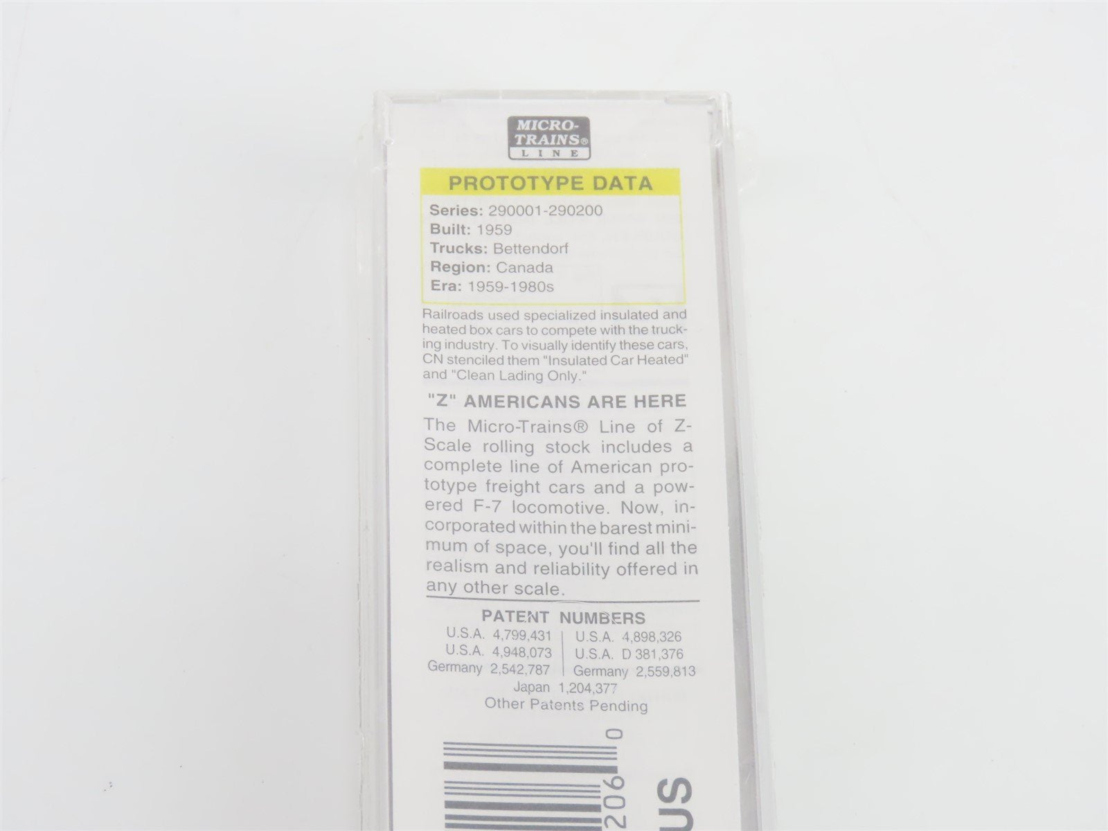 Z Micro-Trains MTL 14908-2 CN Canadian National 40' Plug Door Box Car #290159