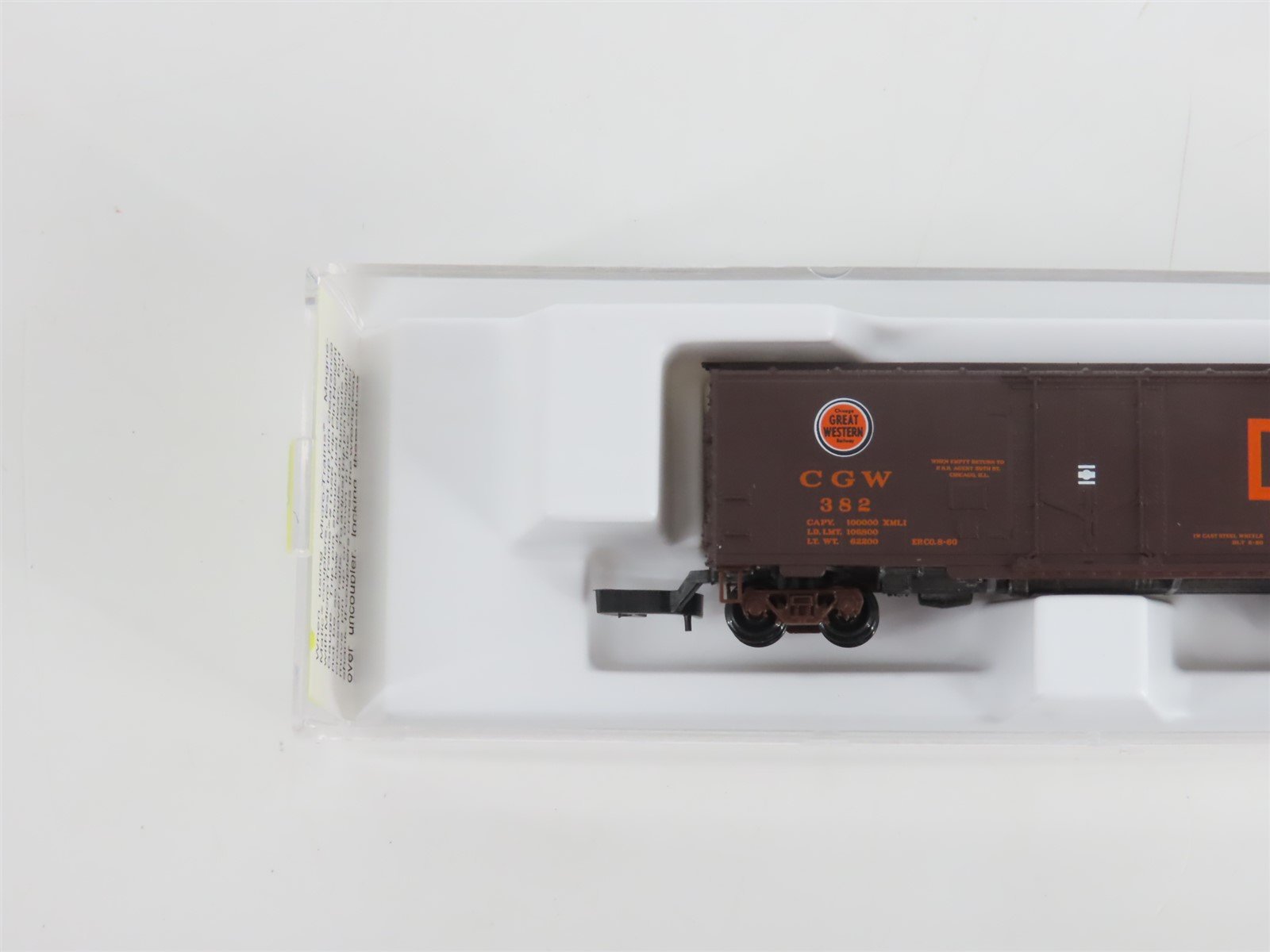 Z Micro-Trains MTL 14919 CGW Chicago Great Western 40' Plug Door Box Car #382