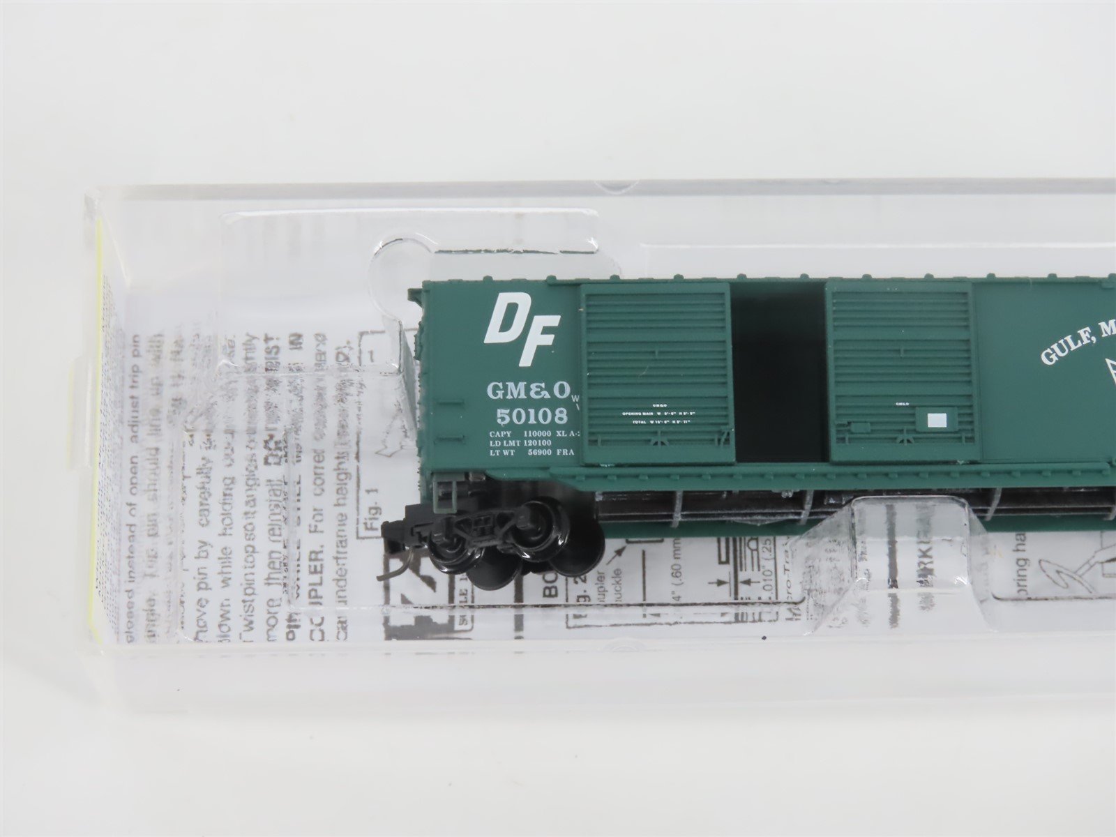 Z Scale Micro-Trains MTL 50600221 GMO Gulf Mobile & Ohio 50' Box Car #50108