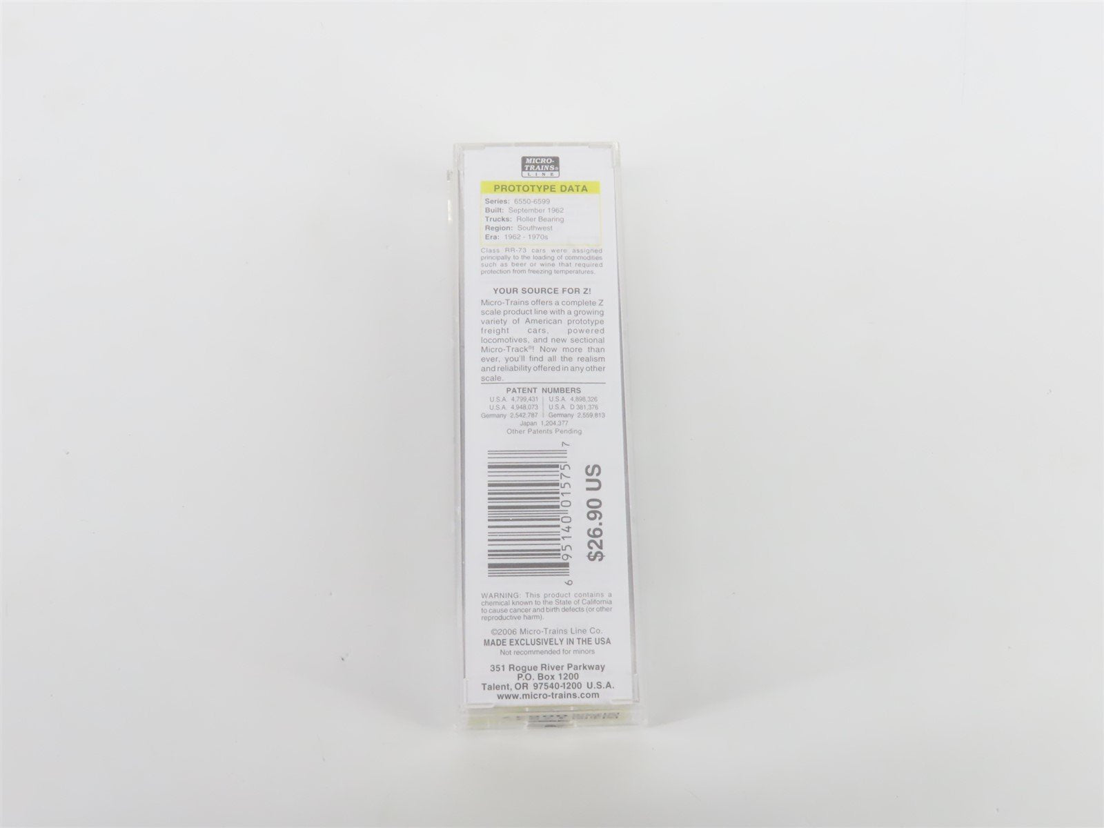 Z Micro-Trains MTL 50700290 SFRB ATSF Shock Control 50' Plug Door Box Car #6572