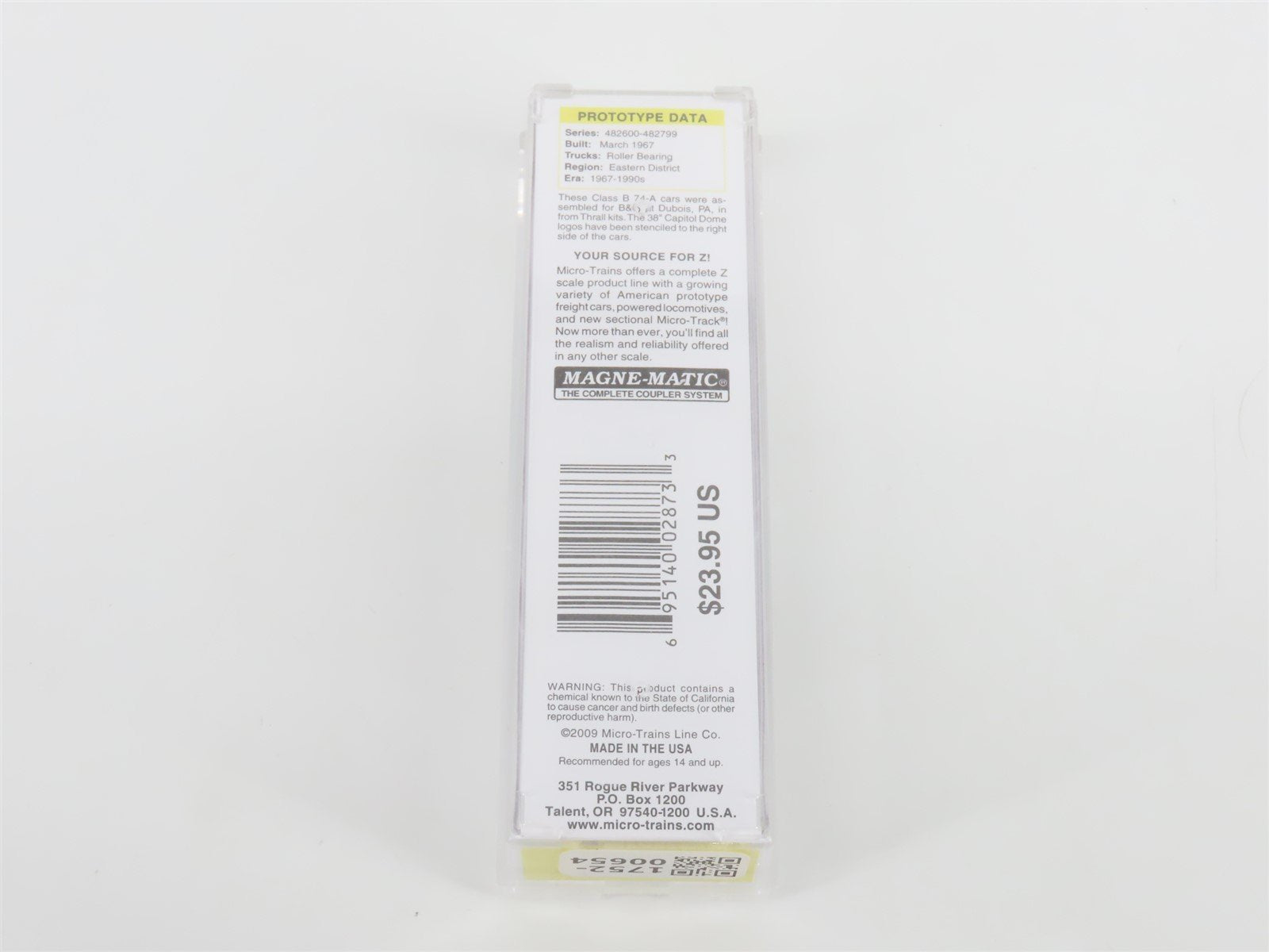 Z Micro-Trains MTL 50700401 B&O Baltimore & Ohio 50' Plug Door Box Car #482680