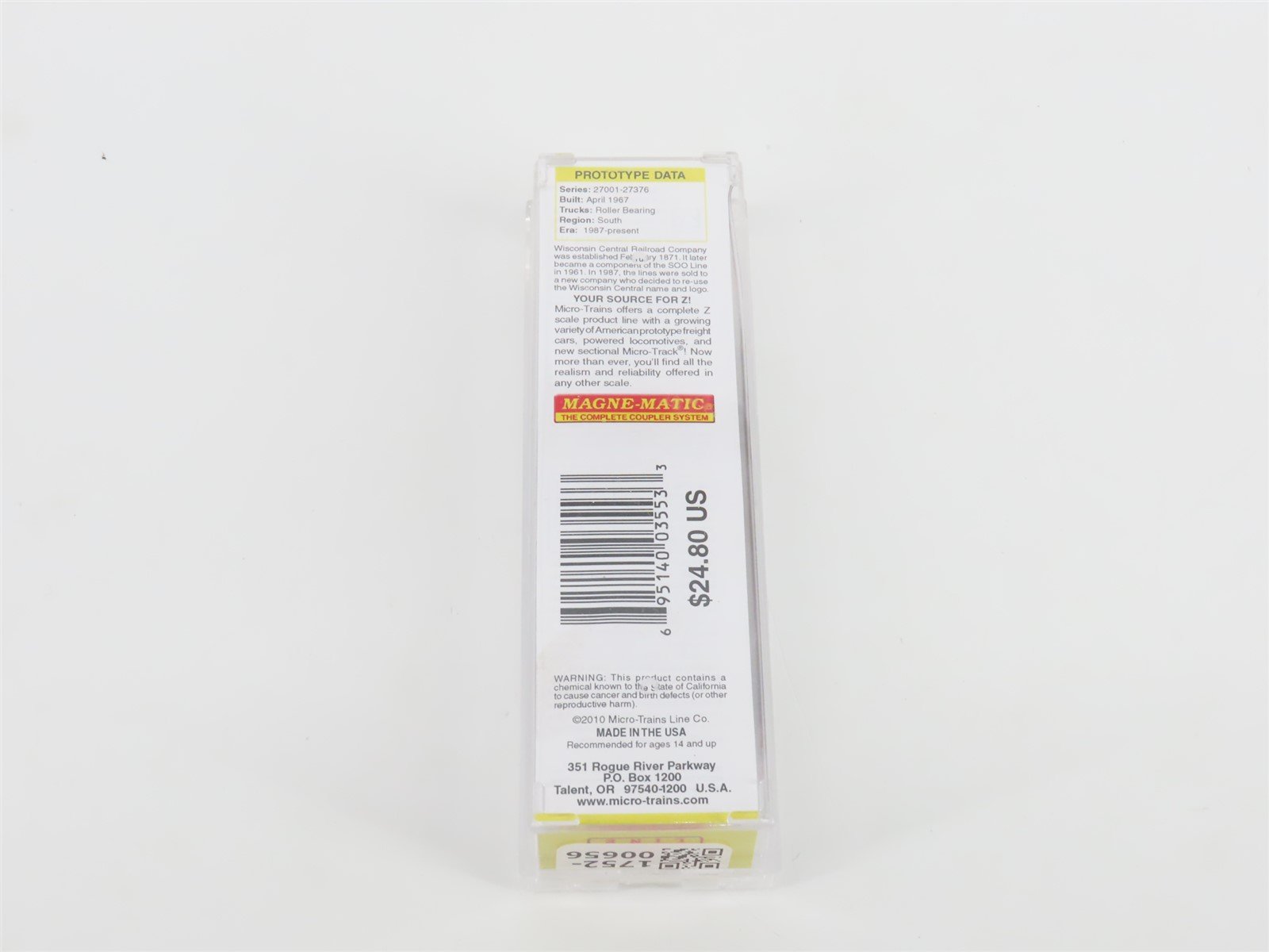 Z Micro-Trains MTL 51100092 WC Wisconsin Central 50' Plug Door Box Car #27114
