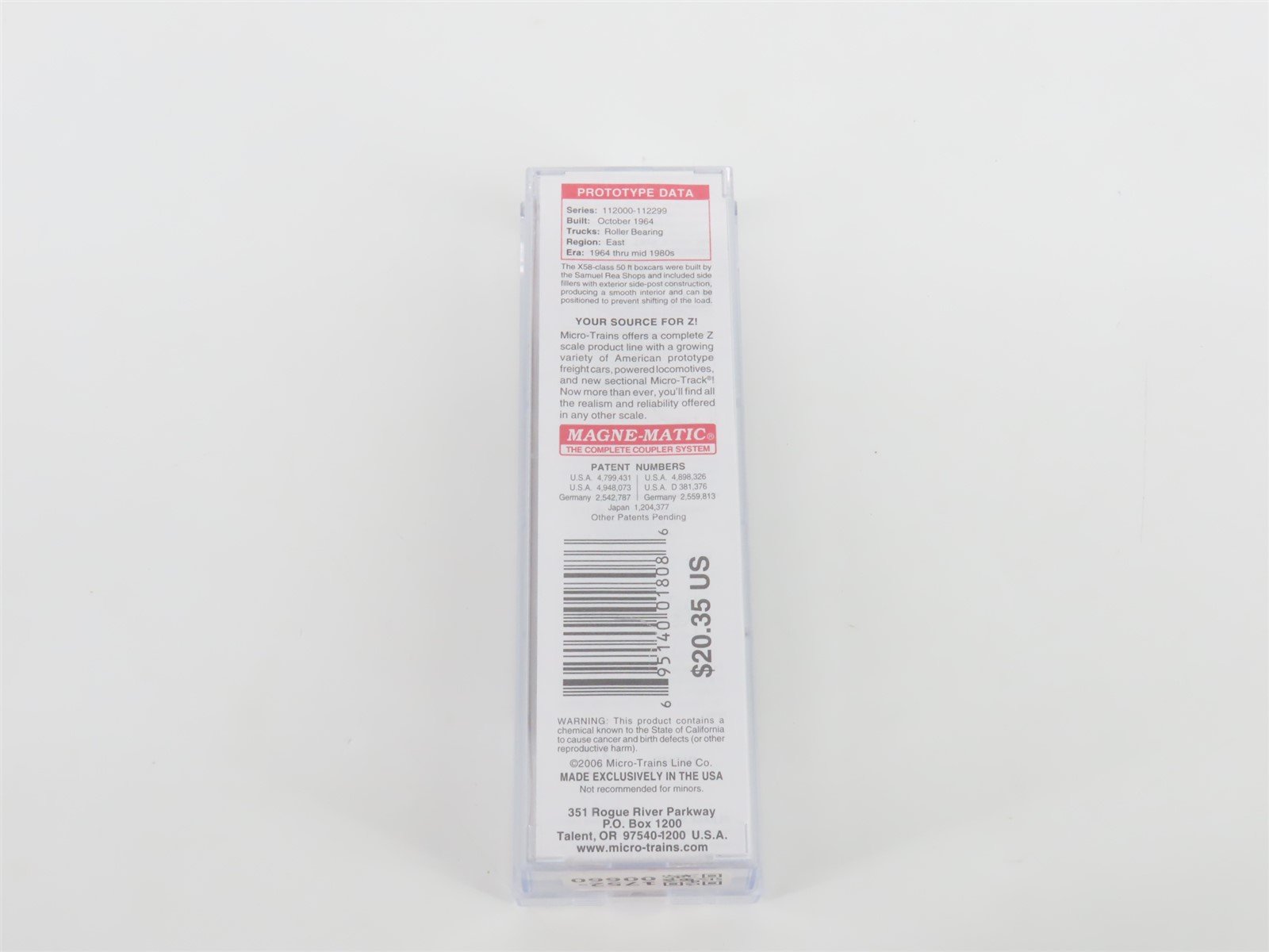 Z Scale Micro-Trains MTL 51100010 PRR Pennsylvania 50' Plug Door Box Car #112015