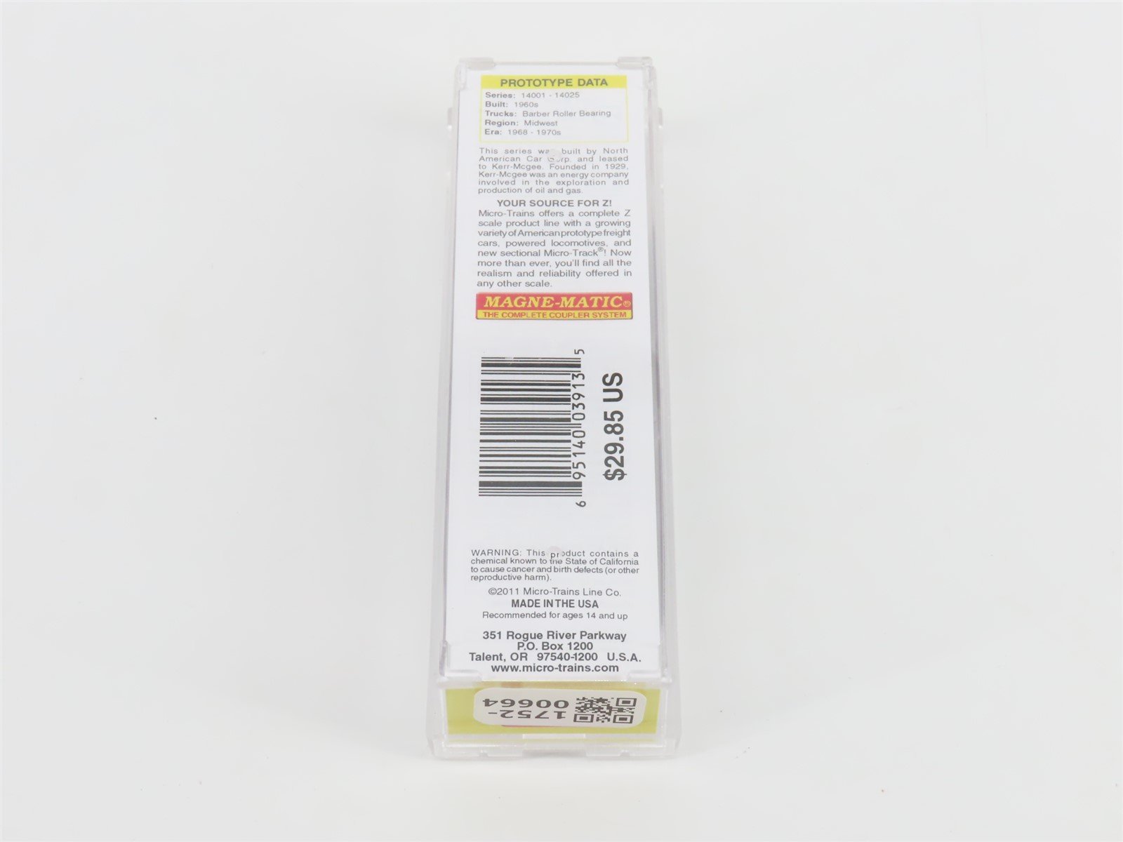 Z Micro-Trains MTL 50700460 NIRX Trona Chemicals 50' Plug Door Box Car #14019