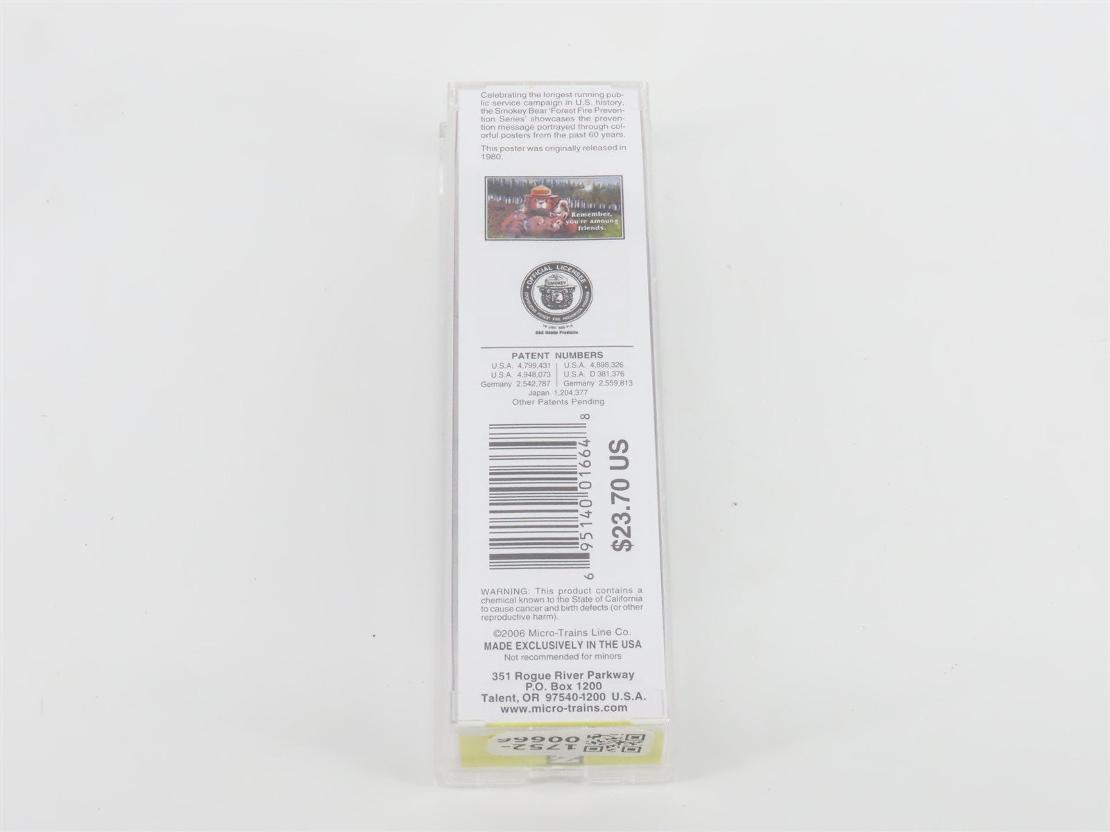 Z Micro-Trains MTL 50700340 SBX Smokey Bear 