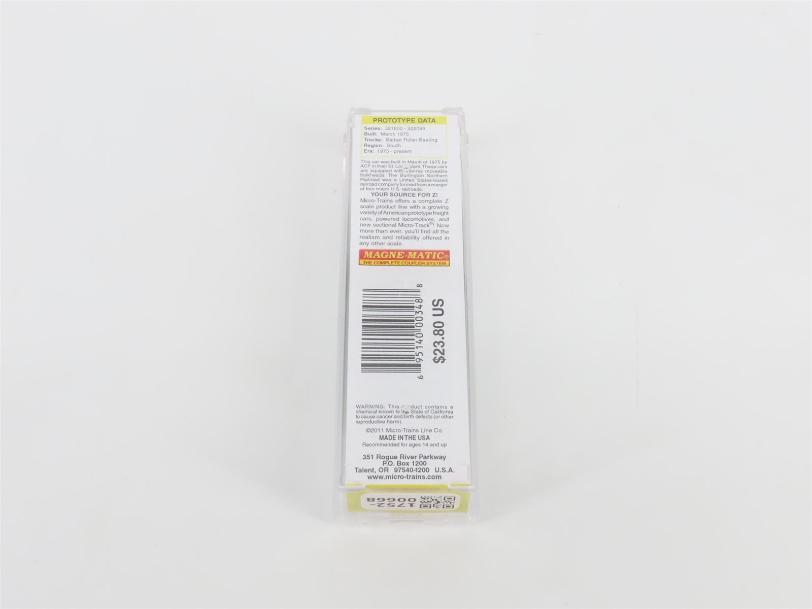Z Micro-Trains MTL 51100121 BN Burlington Northern 50' Plug Door Box Car #321625