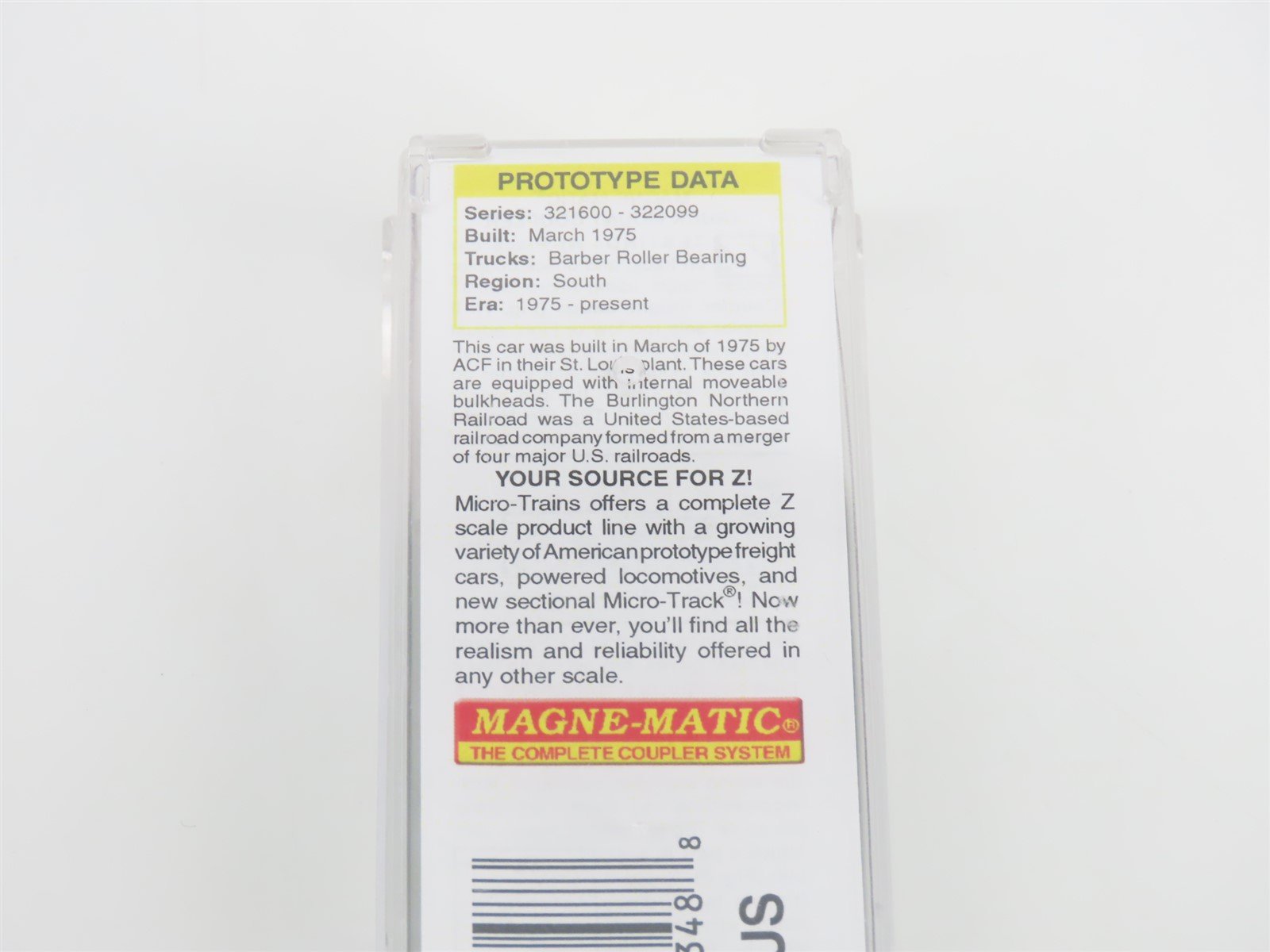 Z Micro-Trains MTL 51100121 BN Burlington Northern 50' Plug Door Box Car #321625