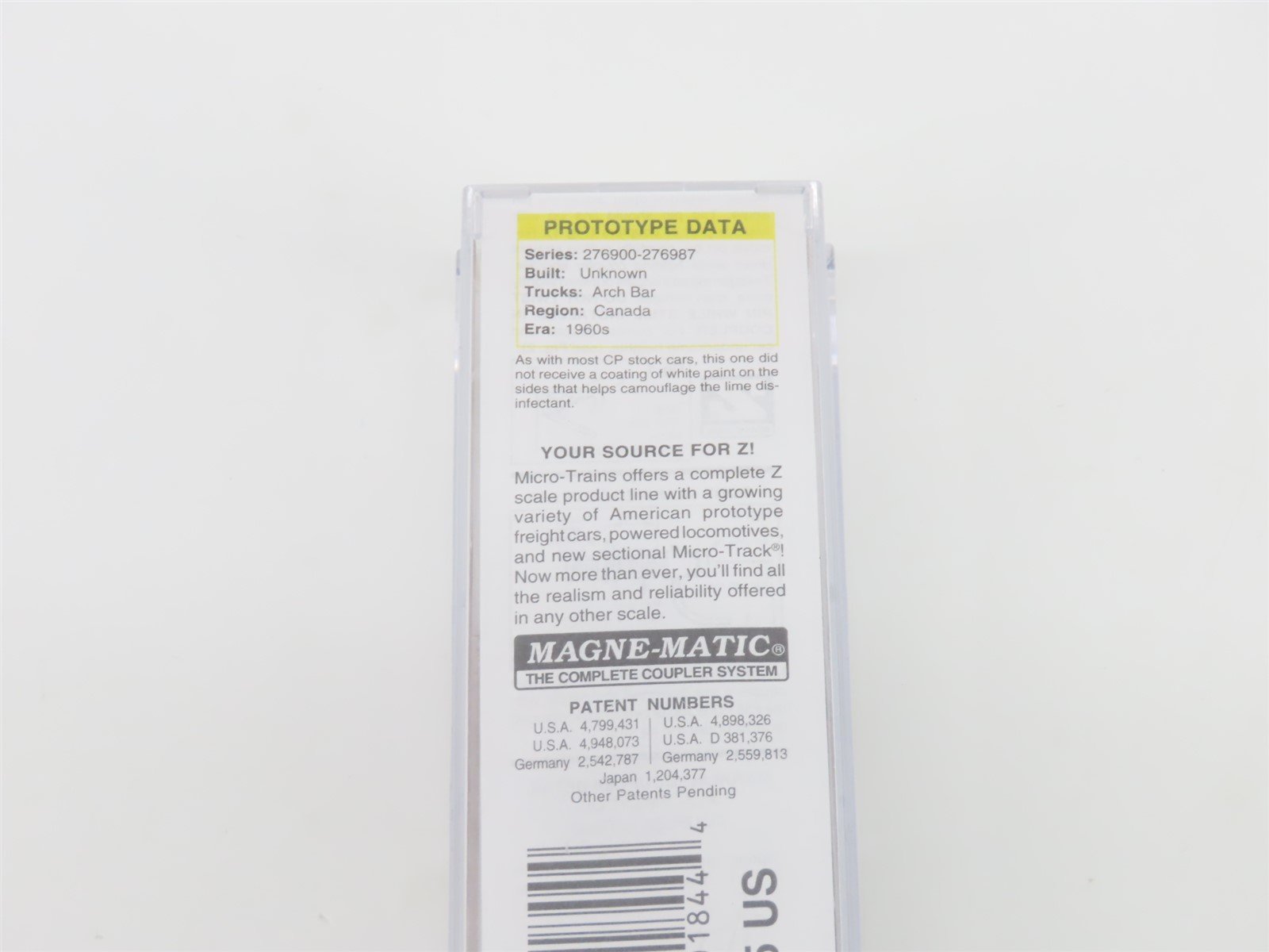 Z Micro-Trains MTL 52000110 CP Canadian Pacific 40' Despatch Stock Car #276932