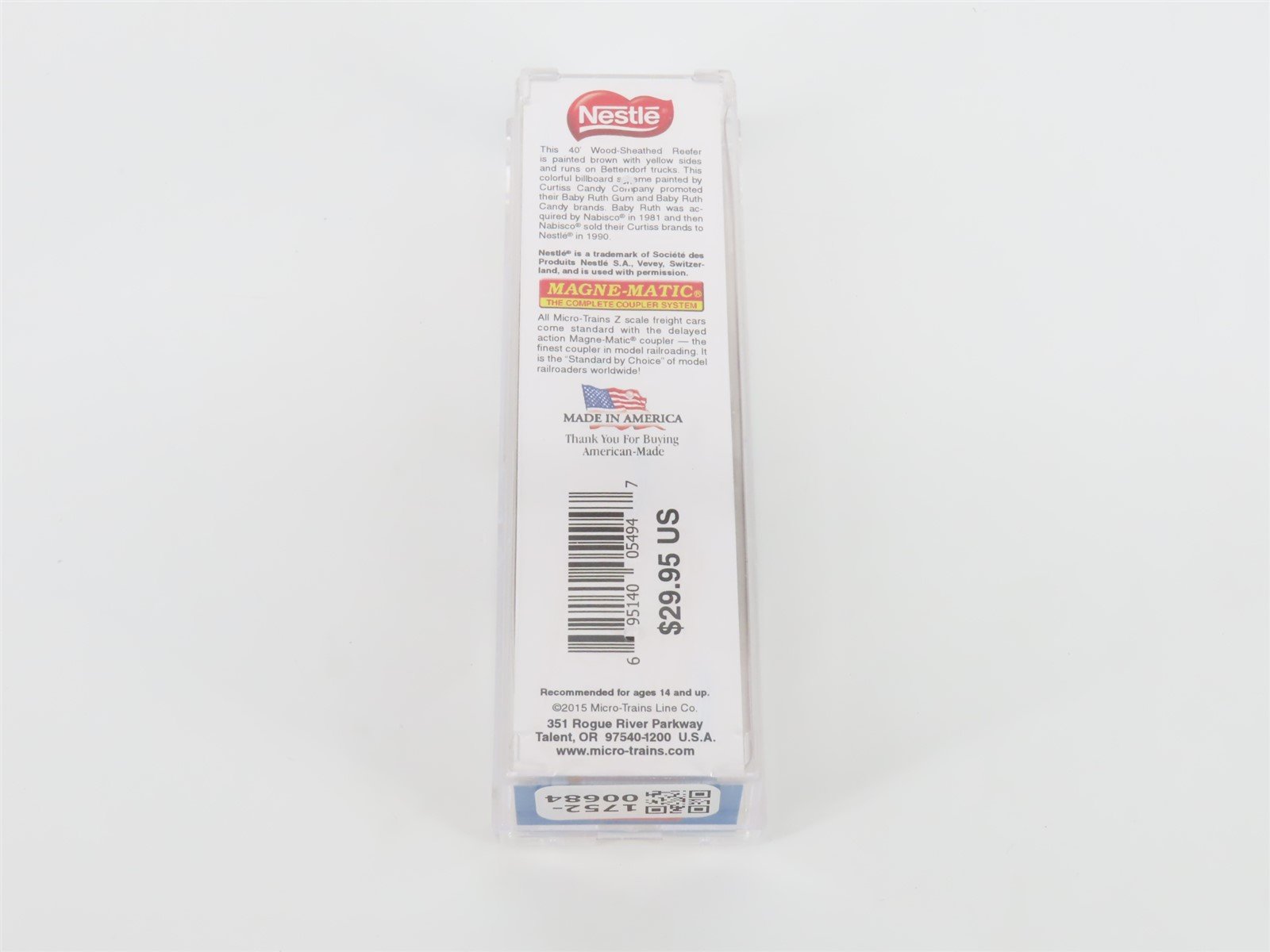 Z Micro-Trains MTL 51800390 NADX Baby Ruth Gum 40' Wood Reefer #4093