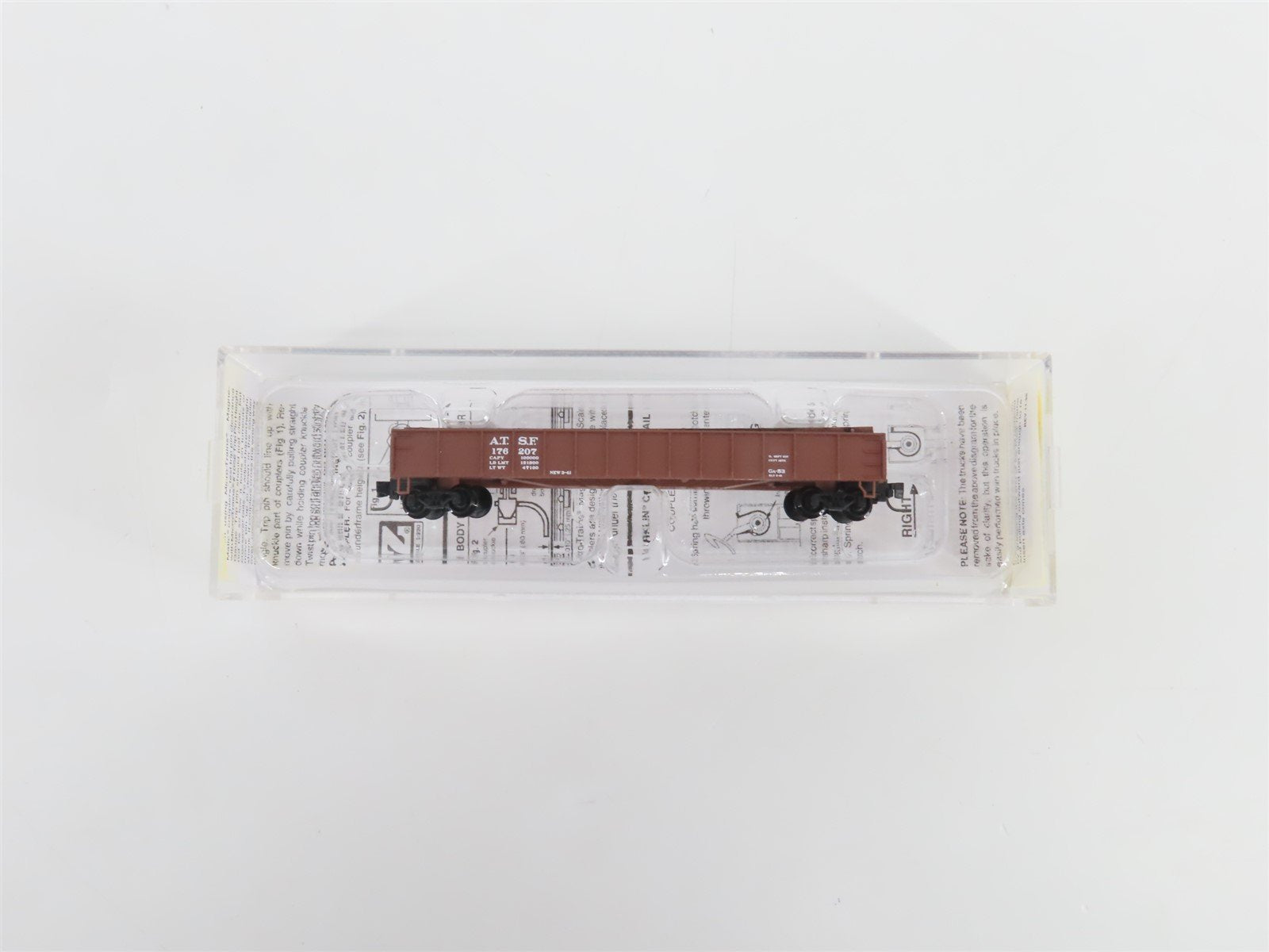 Z Micro-Trains MTL 52300041 ATSF Santa Fe 50' Gondola #176207 w/ H-Beam Load