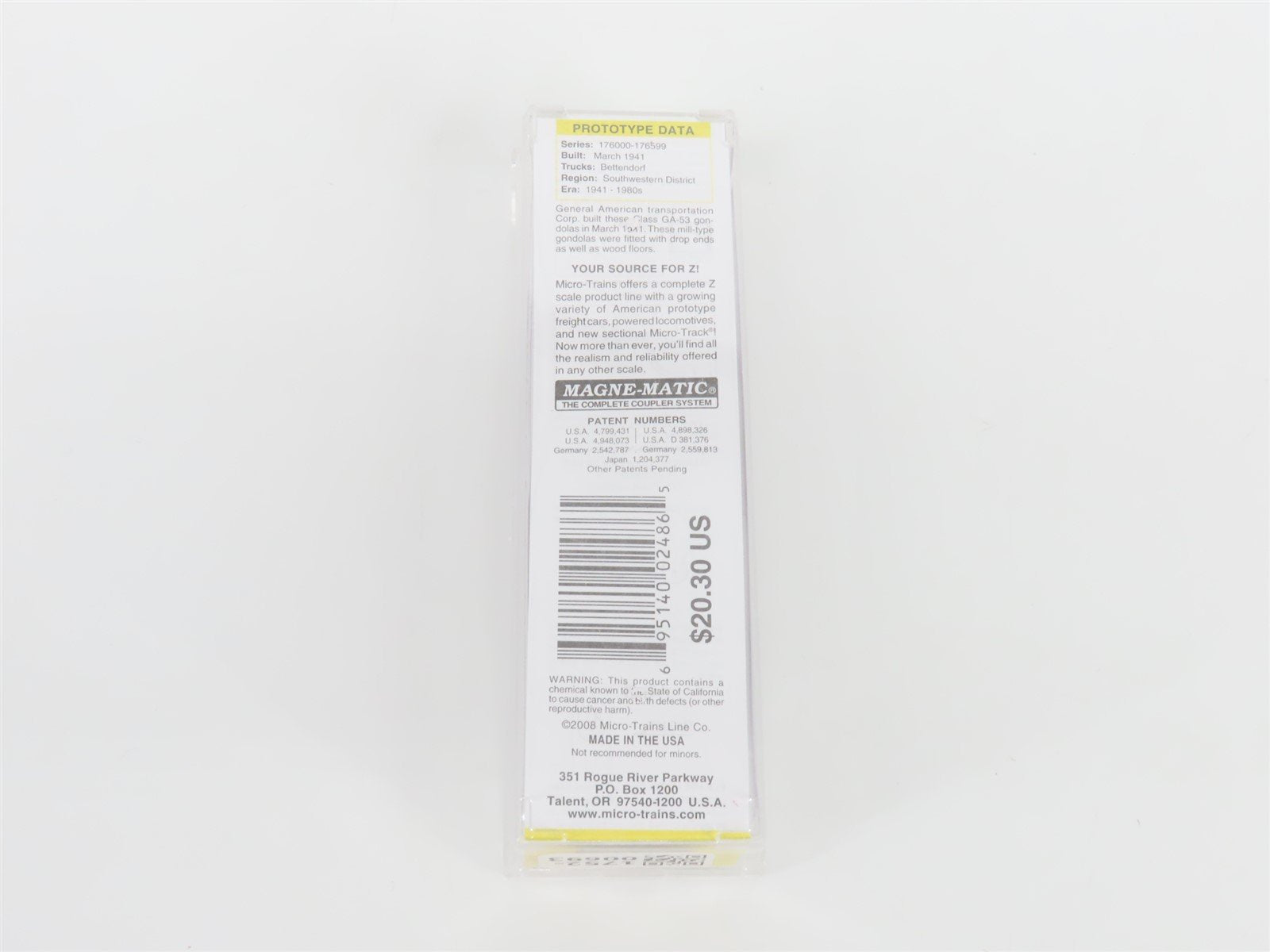 Z Micro-Trains MTL 52300041 ATSF Santa Fe 50' Gondola #176207 w/ H-Beam Load