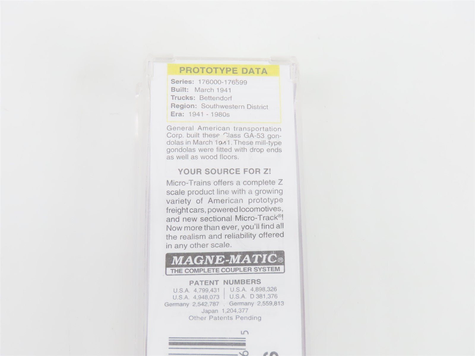 Z Micro-Trains MTL 52300041 ATSF Santa Fe 50' Gondola #176207 w/ H-Beam Load