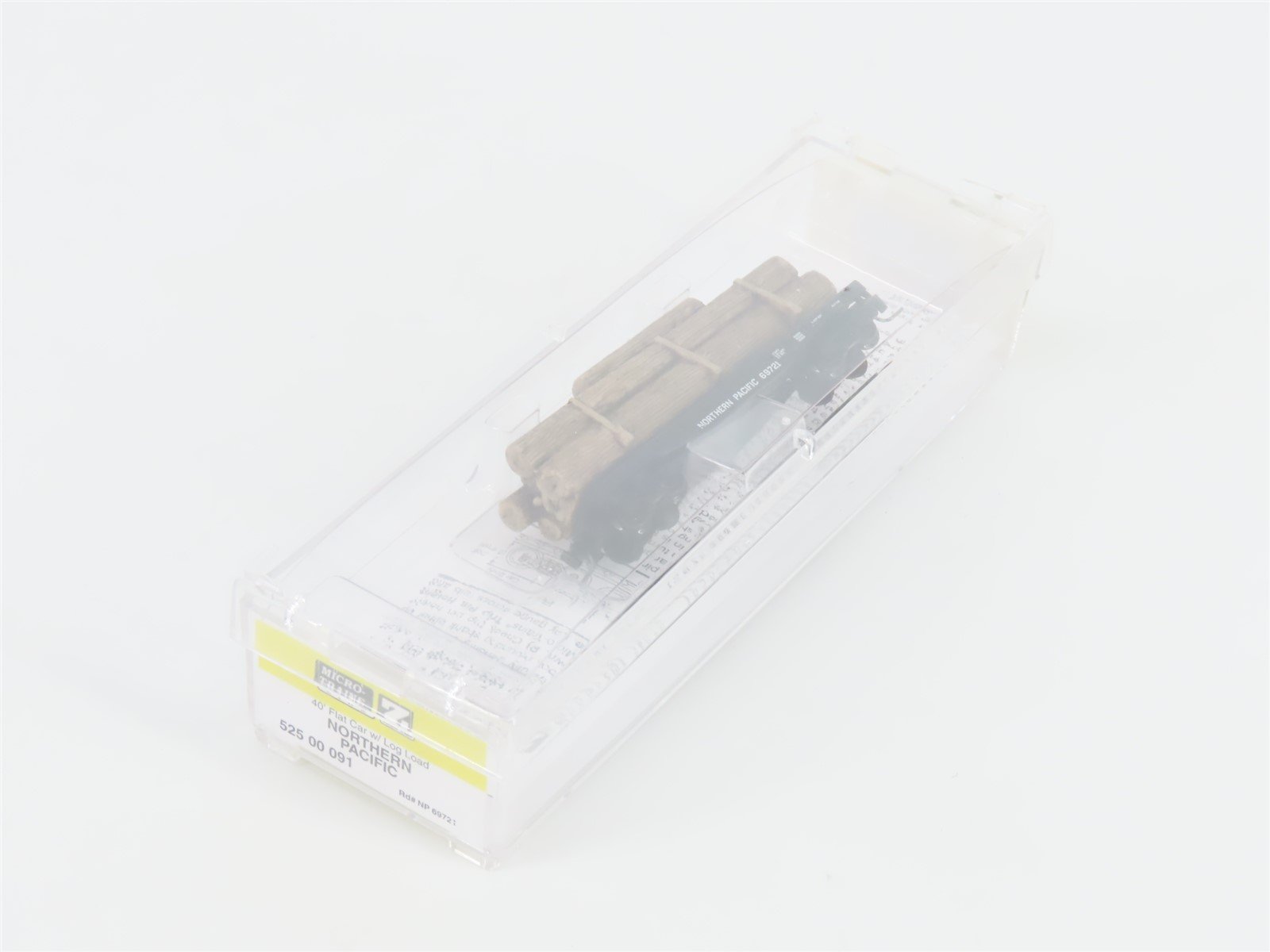 Z Micro-Trains MTL 52500091 NP Northern Pacific 40' Flat Car #69721 w/ Log Load