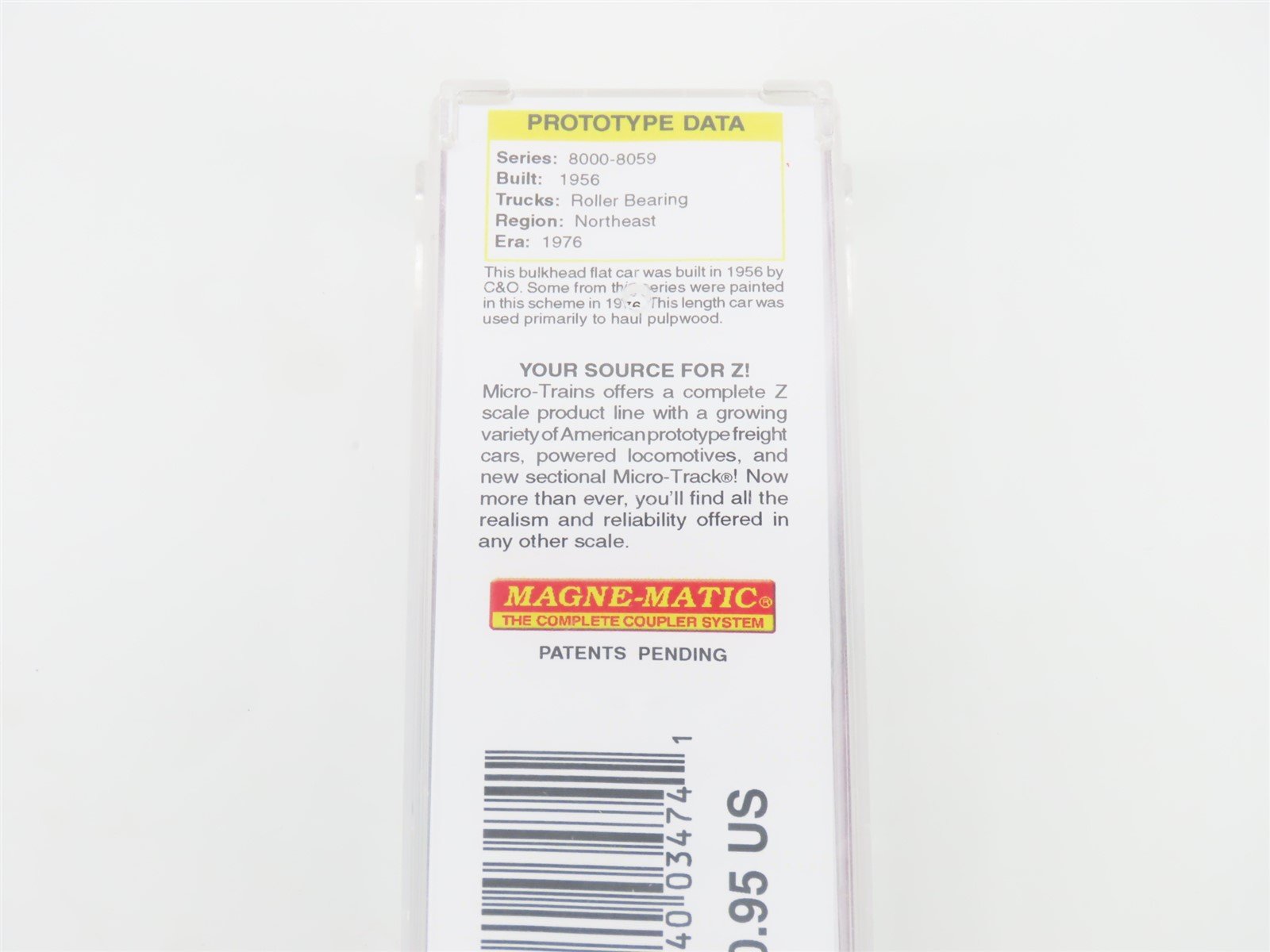 Z Scale Micro-Trains MTL 52600101 D&H 40' Bulkhead Flat Car #8006 w/ Load