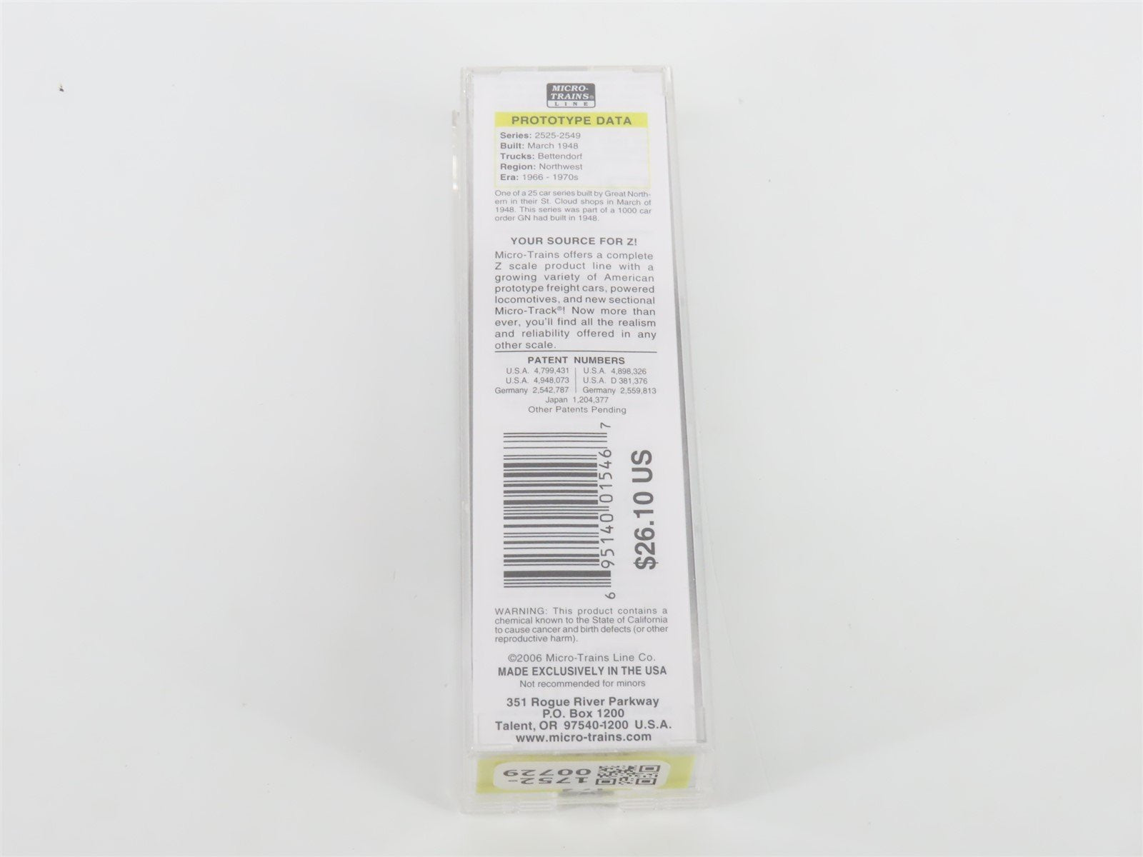 Z Micro-Trains MTL 50000360 GN Great Northern 40' Single Door Box Car #2533