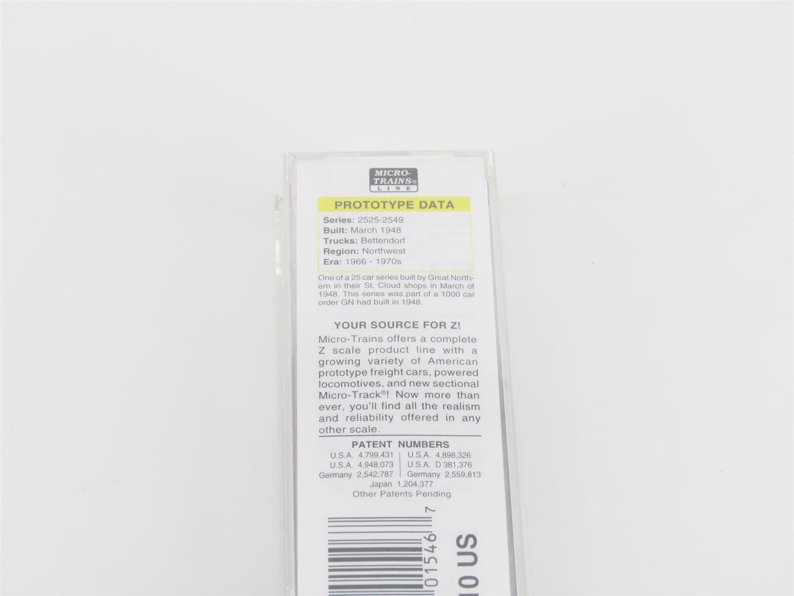 Z Micro-Trains MTL 50000360 GN Great Northern 40' Single Door Box Car #2533