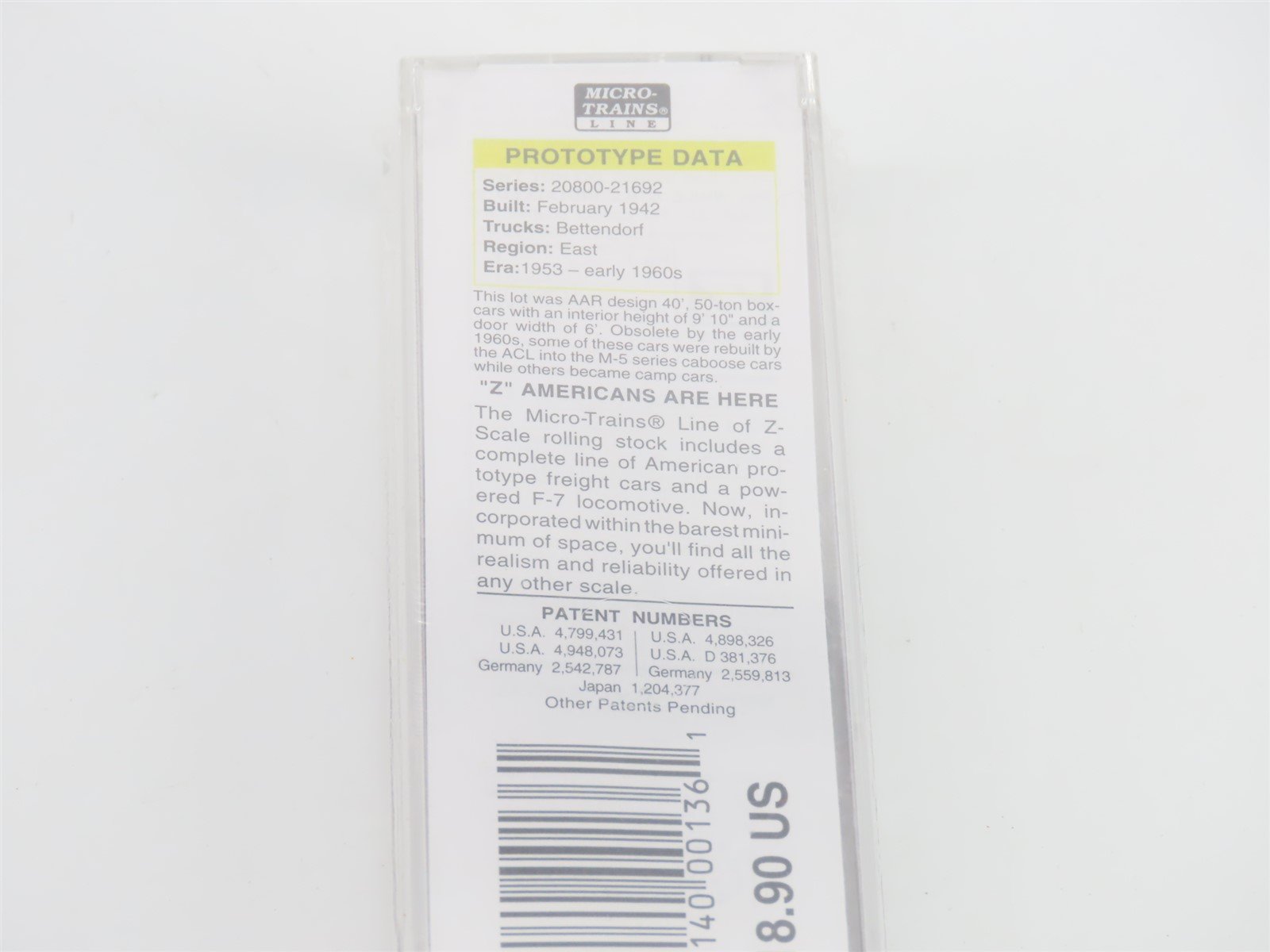 Z Scale Micro-Trains MTL 50000530 ACL Atlantic Coast Line 40' Box Car #21003