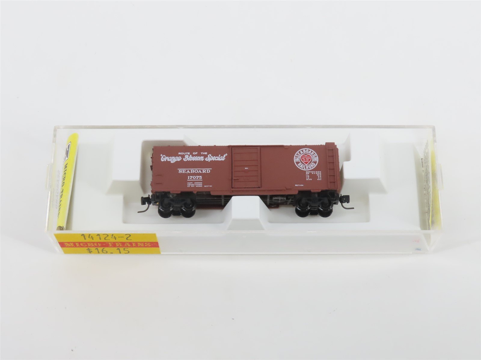 Z Scale Micro-Trains MTL 14124-2 SAL "Orange Blossom Special" 40' Box Car #17075